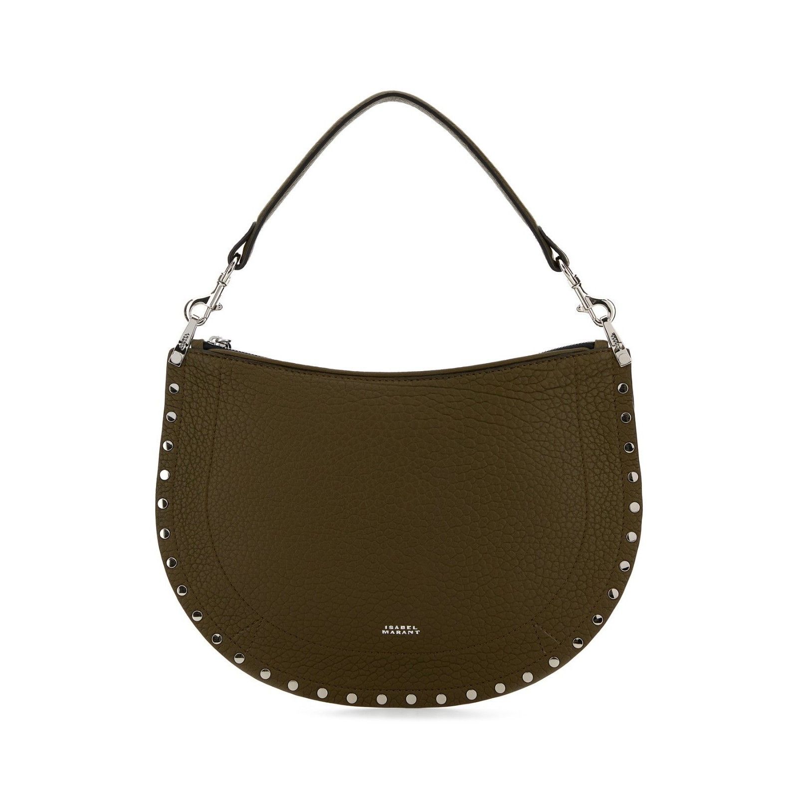Isabel Marant Oskan Green Leather Shoulder Bag New And Authe