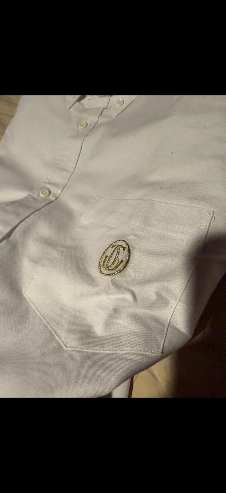 Golf Wang Grand Logo Oxford Shirt White Cotton Long Sleeve Embroidered Size US XL / EU 56 / 4 - 4 Thumbnail