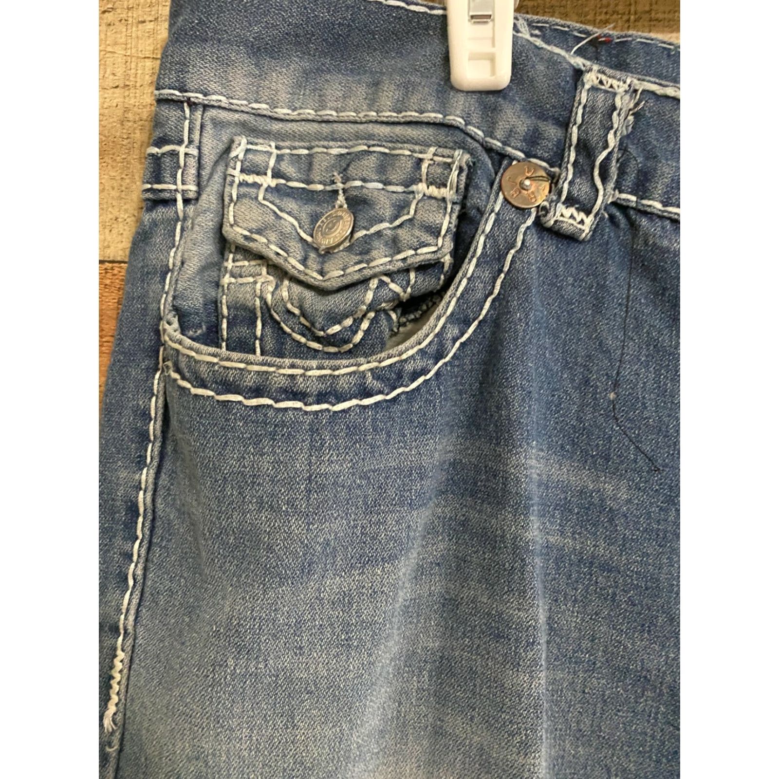 True Religion VINTAGE True Religion 42 men jeans Joey Super T straight leg denim pants blue Size US 42 / EU 58 - 2 Thumbnail