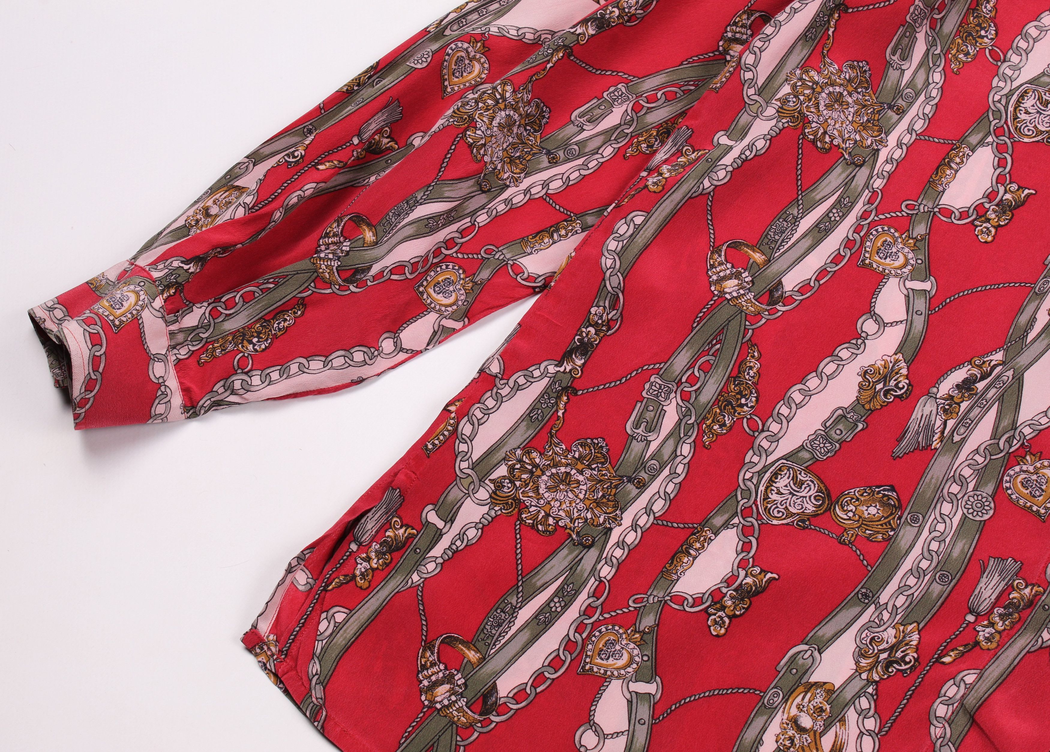 Vintage Vintage Lady Cotton 80's Silk Printed Long Sleeve Shirt Size M / US 6-8 / IT 42-44 - 3 Thumbnail