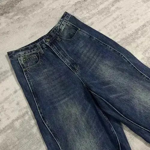 VIBE Vintage Hip Hop Harajuku Cowboy Wavy Pants Jeans y2k 90’s Size US 32 / EU 48 - 2 Thumbnail