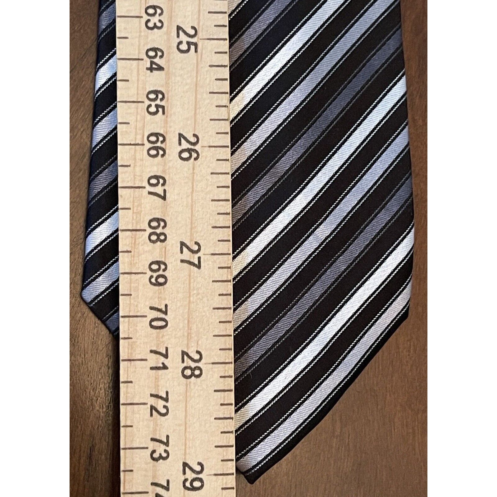 Geoffrey Beene Geoffrey Beene Gray Black Hand Made 100% Silk Made In China Size ONE SIZE - 5 Thumbnail