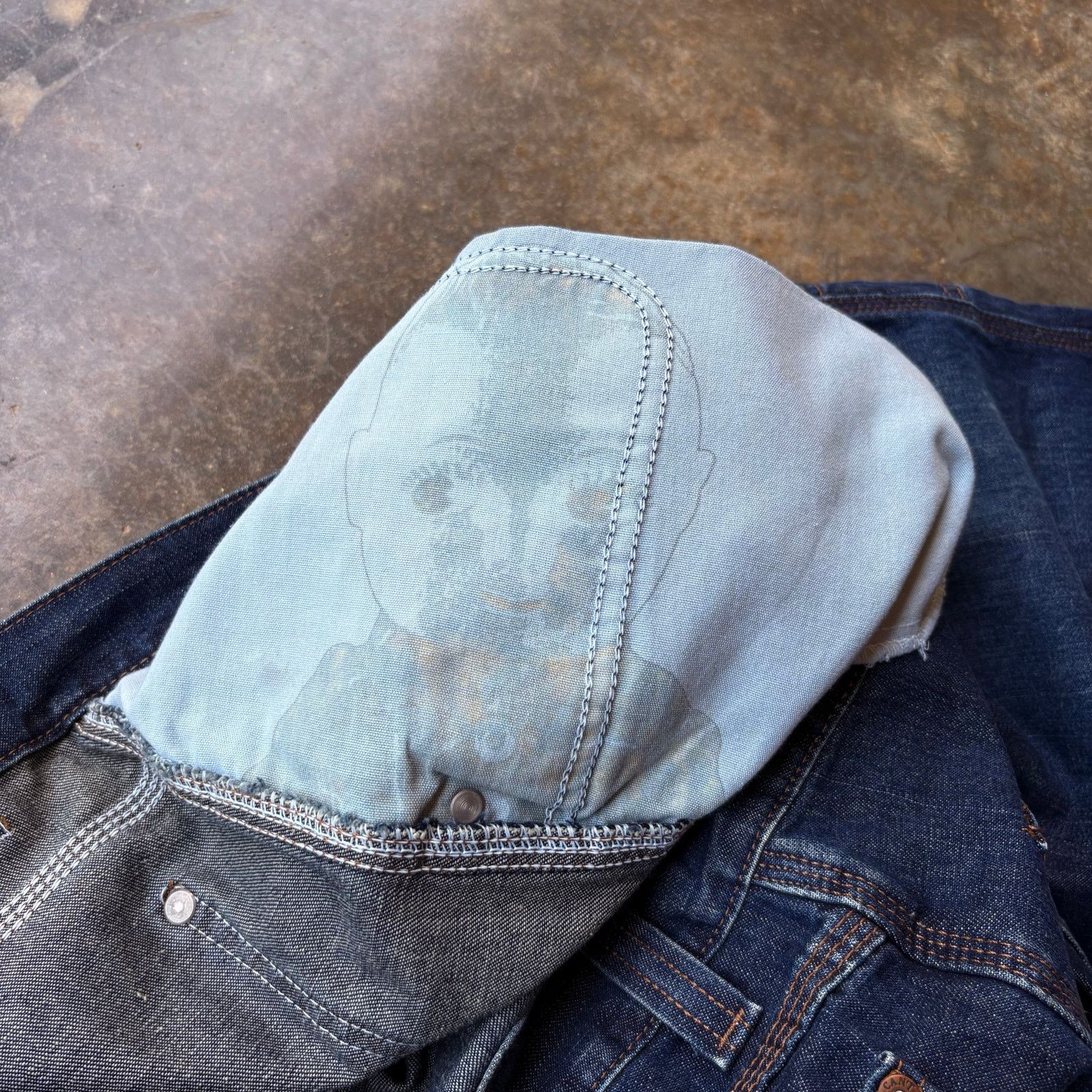 Lee Crazy Vintage Buddy Lee Cant Bust Em Cinch Back Jeans Size US 38 / EU 54 - 6 Thumbnail