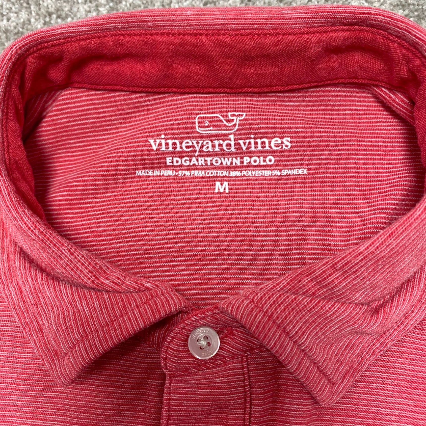 Vineyard Vines Vineyard Vines Edgartown Polo Shirt Mens M Peach Short Sleeve Pocket Whale Polo Size US M / EU 48-50 / 2 - 6 Thumbnail