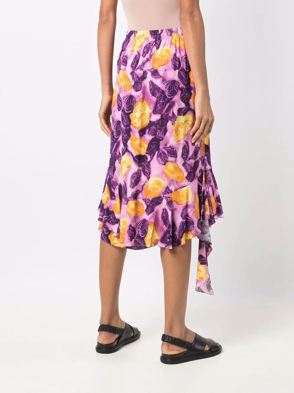 Marni o1y1125 Midi Skirt in Multicolor Size 25" / US 0 / IT 36 - 4 Thumbnail