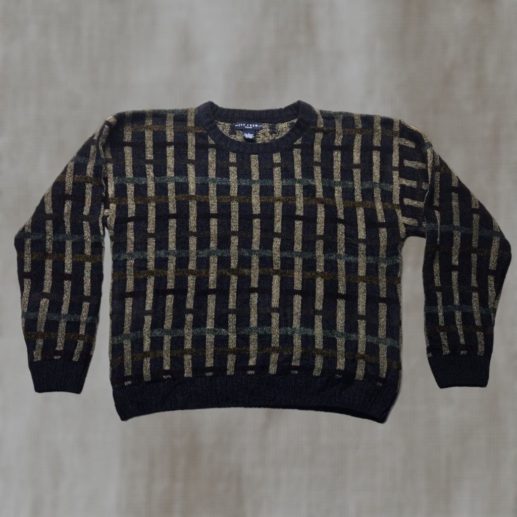 Vintage Ivy Crew Purple Knitted Pullover Sweater Men's Large Rayon Size US L / EU 52-54 / 3 - 1 Thumbnail