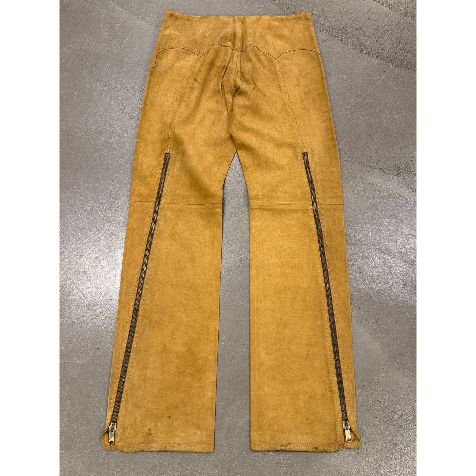 Dolce & Gabbana 2001 Dolce & Gabbana suede western zipper leather pants Size US 35 - 1 Thumbnail