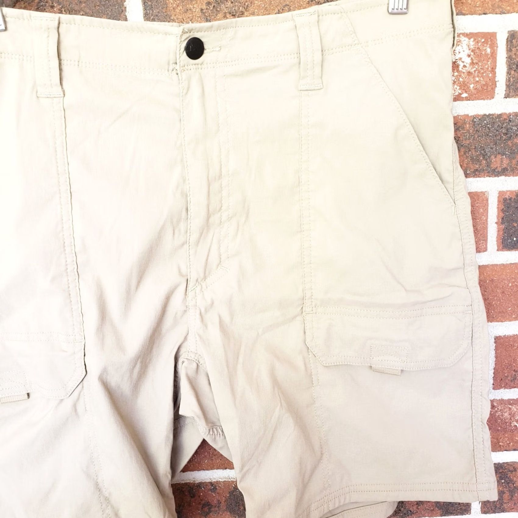 Wrangler Wrangler Mens Hiker Cargo Shorts Flex Waistband Khaki Tan 34x8.5 NW972DS Size US 34 / EU 50 - 4 Thumbnail
