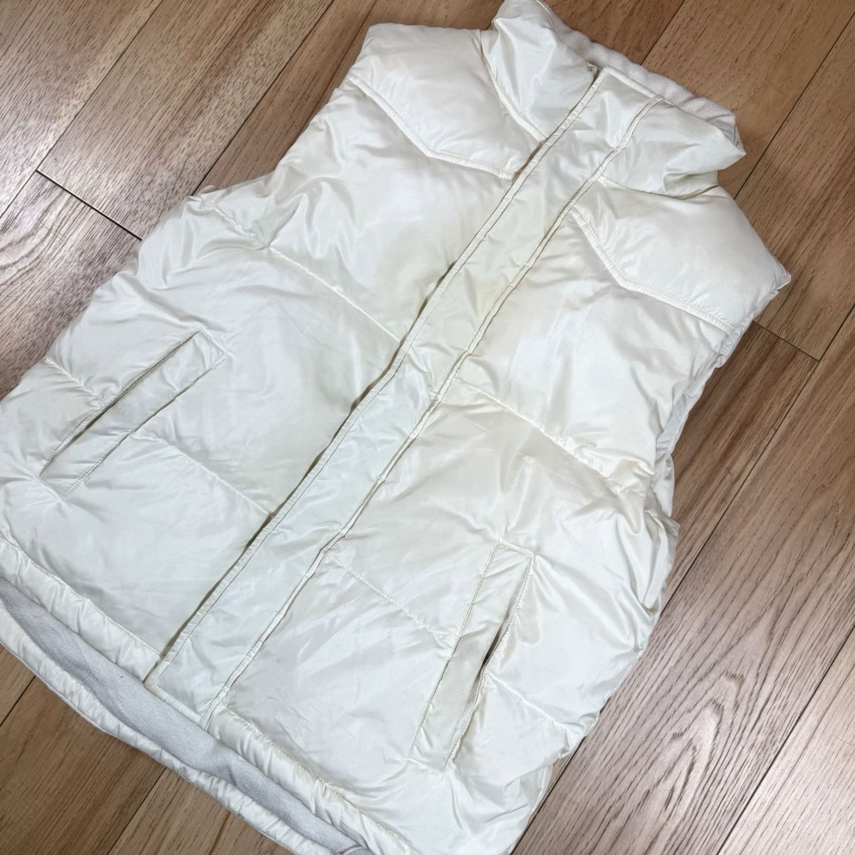 Vintage VINTAGE Lauren Ralph Lauren Womens Vest Quilted Water Repellent Down White Cream M White Womens Quilted Down Vest Size M / US 6-8 / IT 42-44 - 2 Thumbnail
