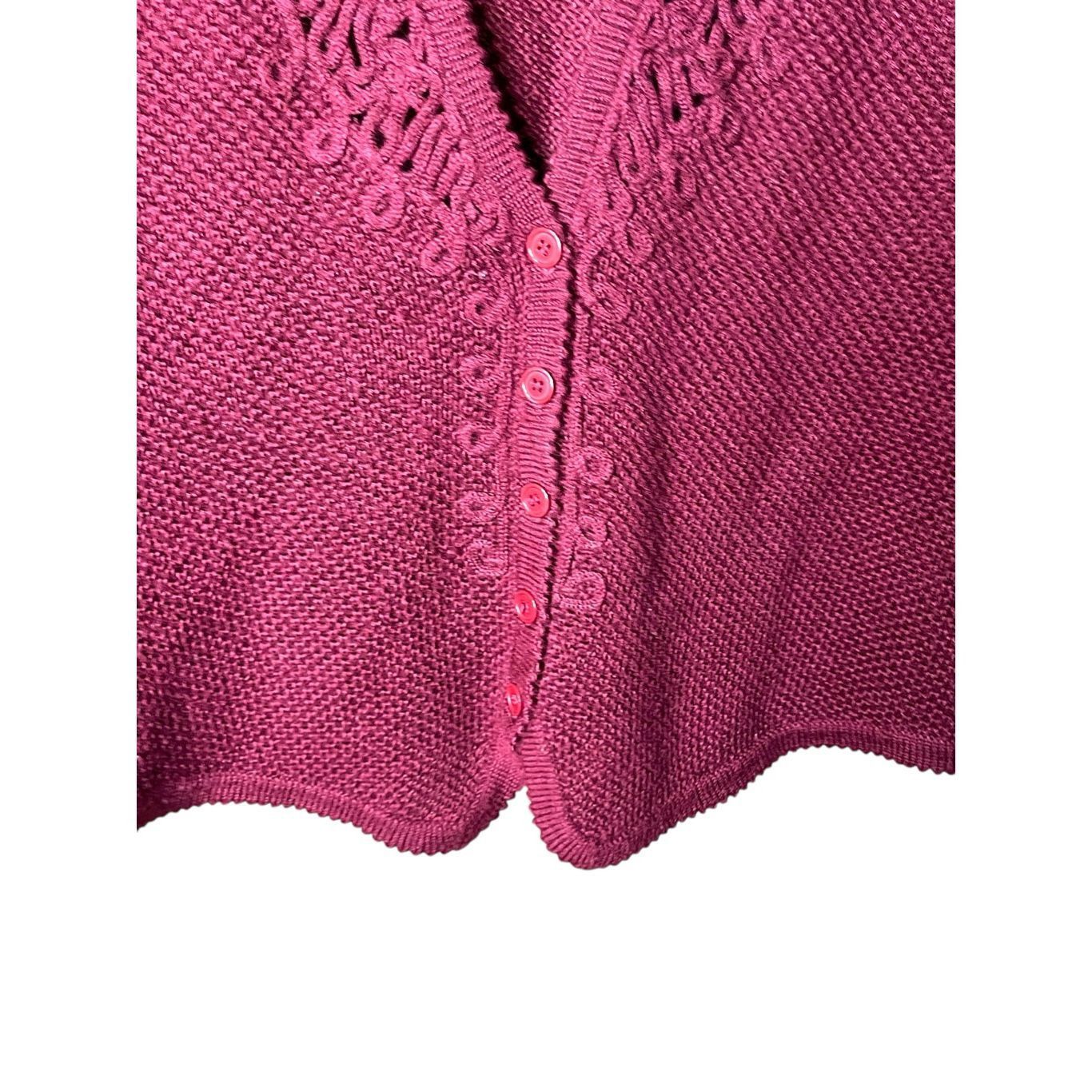 Other Vintage Koret Wool Blend Burgundy Knit Sweater Vest Size M Size M / US 6-8 / IT 42-44 - 4 Thumbnail