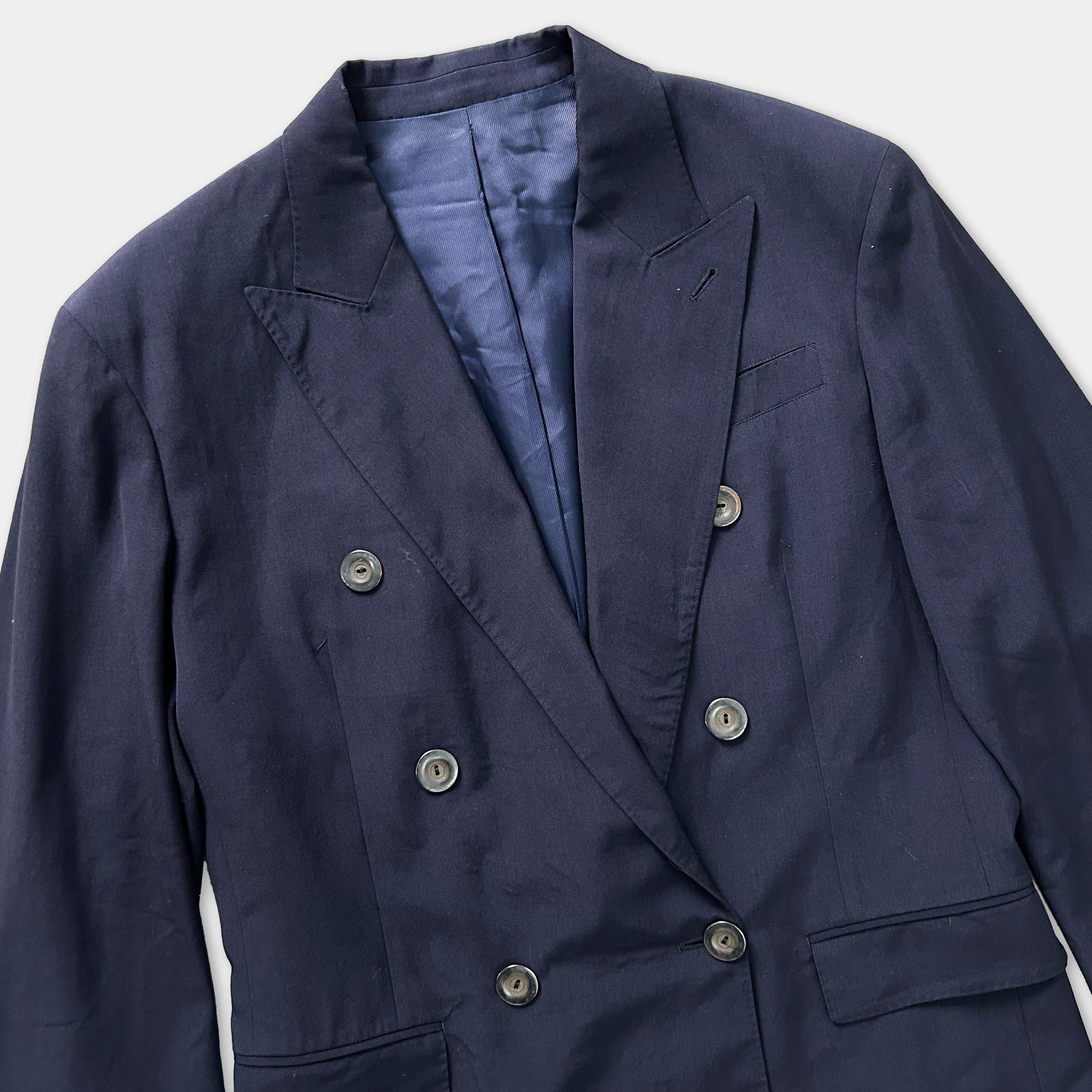Jean Paul Gaultier Jean Paul Gaultier Navy Double Breasted Blazer Size 38L - 2 Thumbnail