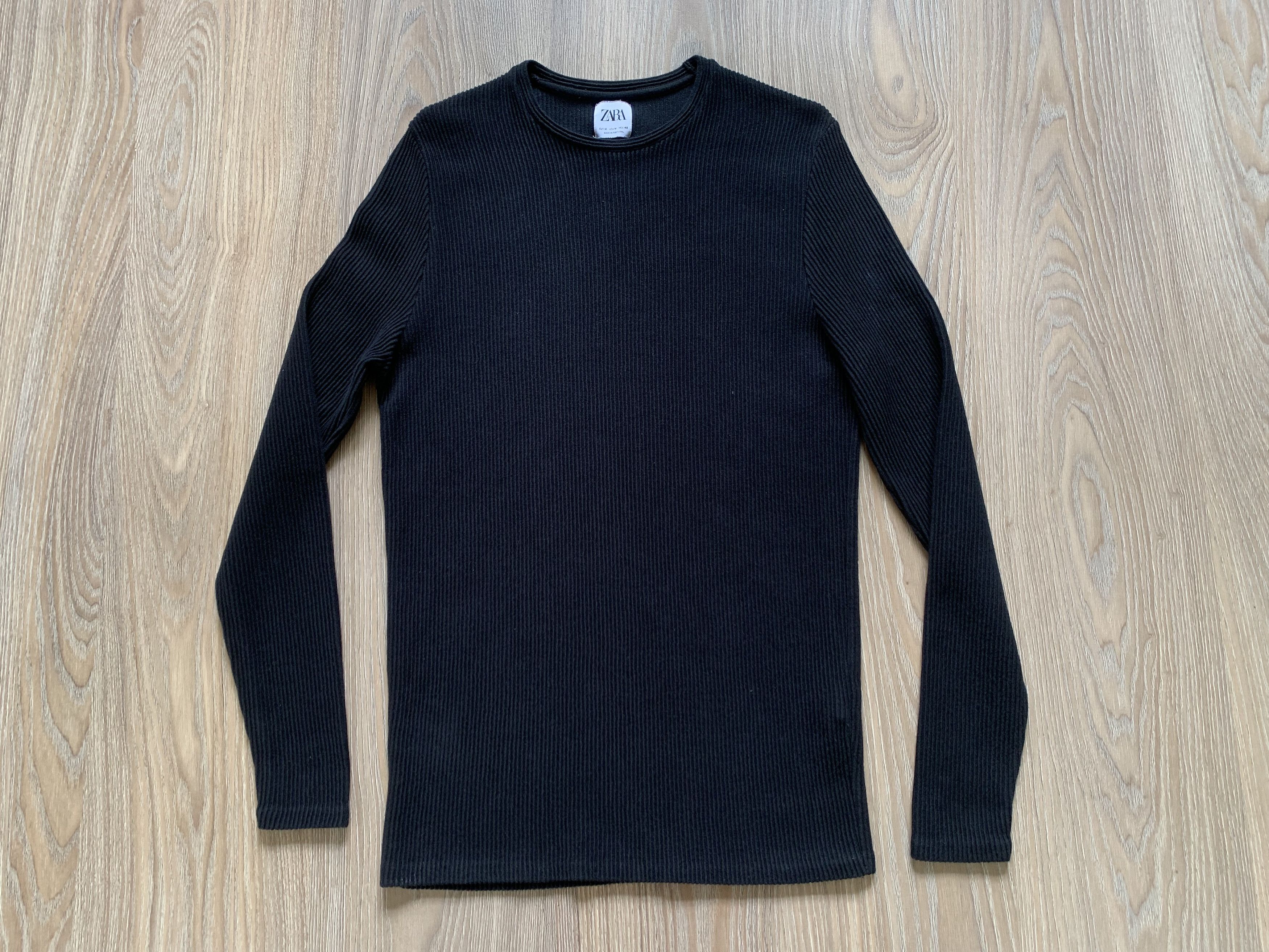 Designer × Zara Zara Man Black Basic Long Sleeve Size US M / EU 48-50 / 2 - 2 Thumbnail