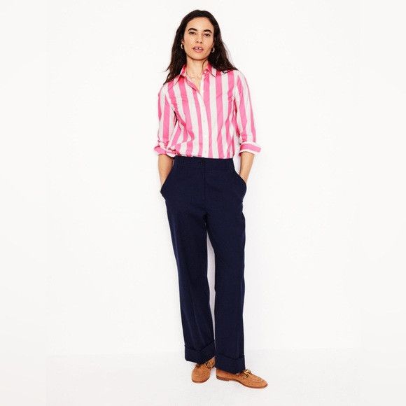 Boden BODEN Sienna Cotton ShirtPink Rose Wide Stripe size 12R NWT Size XL / US 12-14 / IT 48-50 - 5 Thumbnail