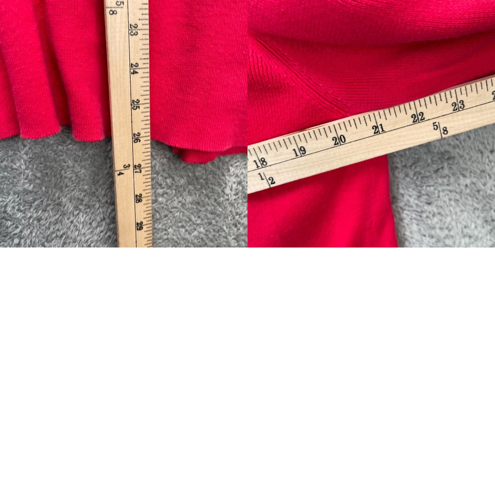 Lands' End VINTAGE Lands' End Sweater Cardigan Womens Medium Red Tight-Knit Button Front V-Neck Winter Casual Comfort Men’s? Size M / US 6-8 / IT 42-44 - 8 Thumbnail