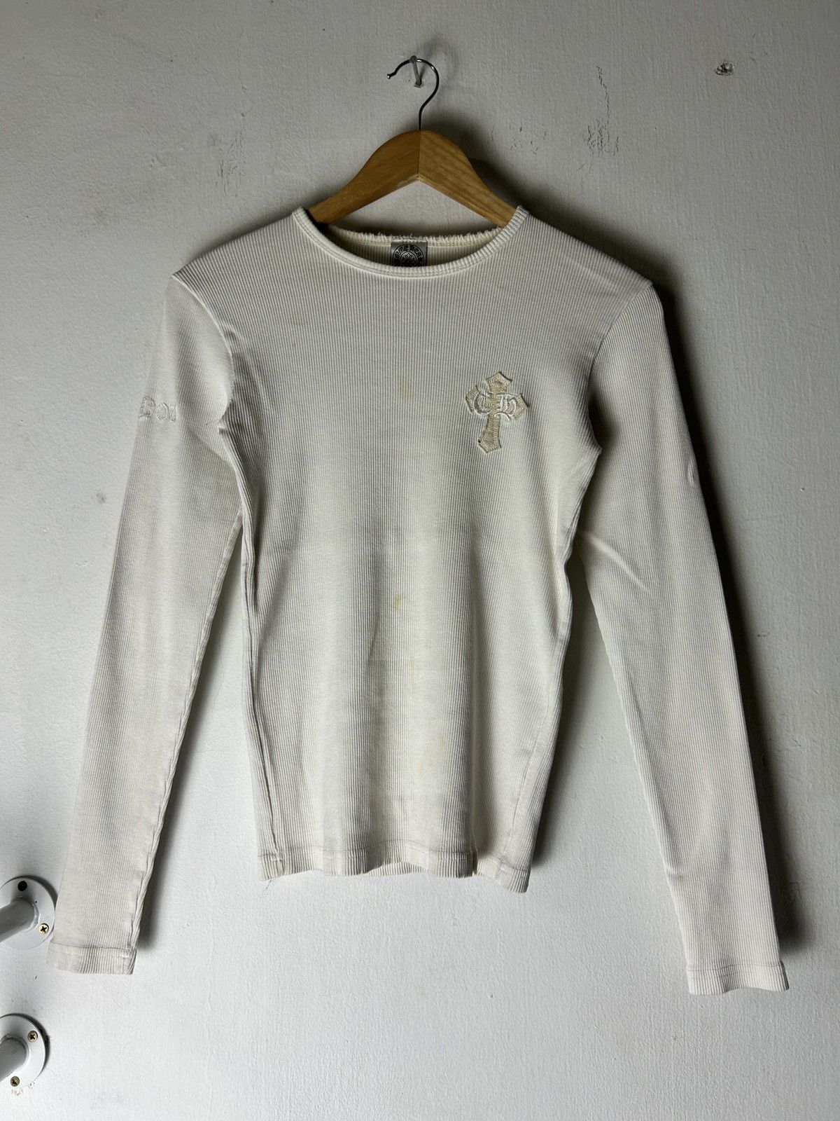 Japanese Brand Vintage Chrome Heart Inspired Thermal Longsleeve Size XXS / US 00 / IT 34 - 6 Thumbnail