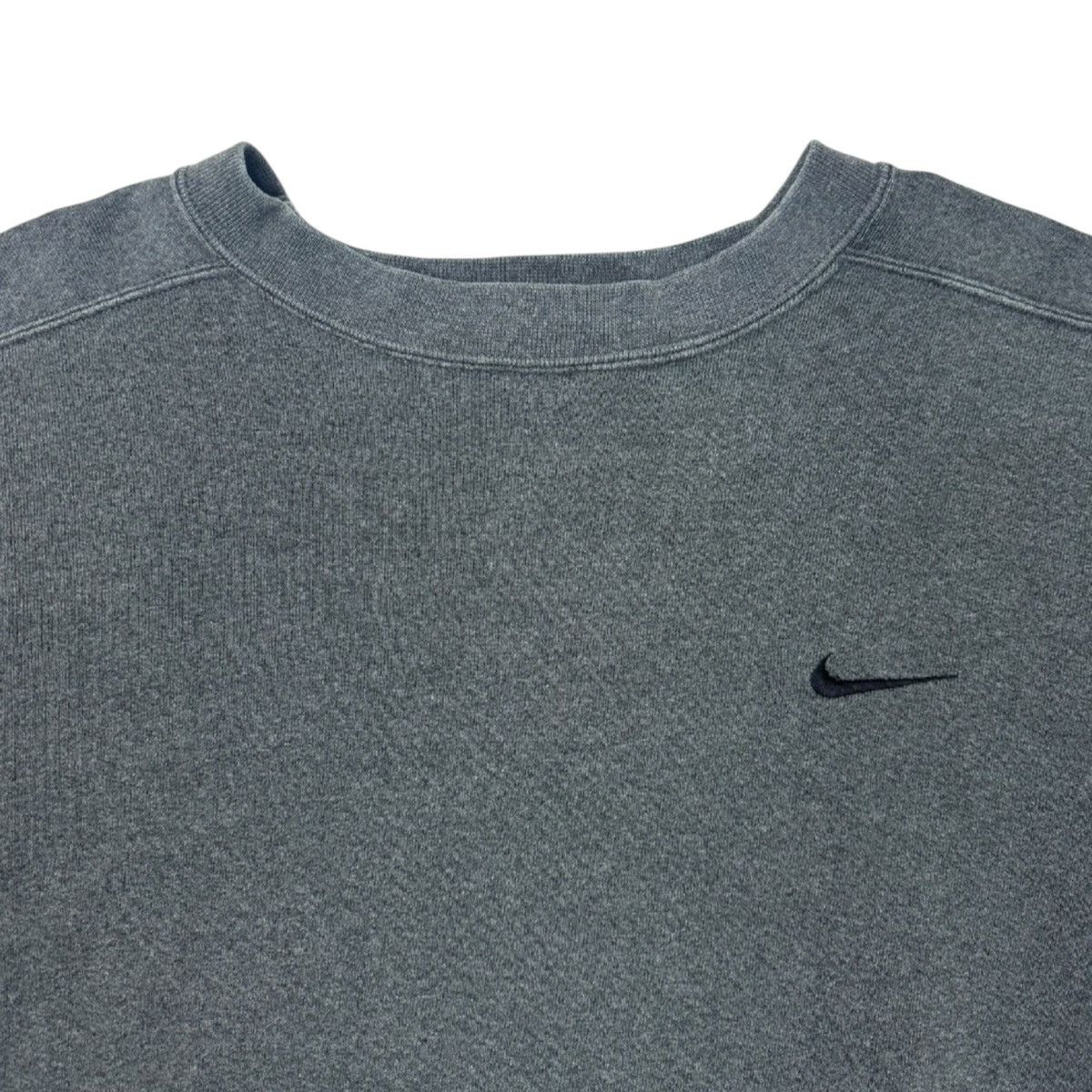 Nike Vintage 90s Nike Pocket Side Swoosh Crewneck Grey/Black Size US XL / EU 56 / 4 - 3 Thumbnail
