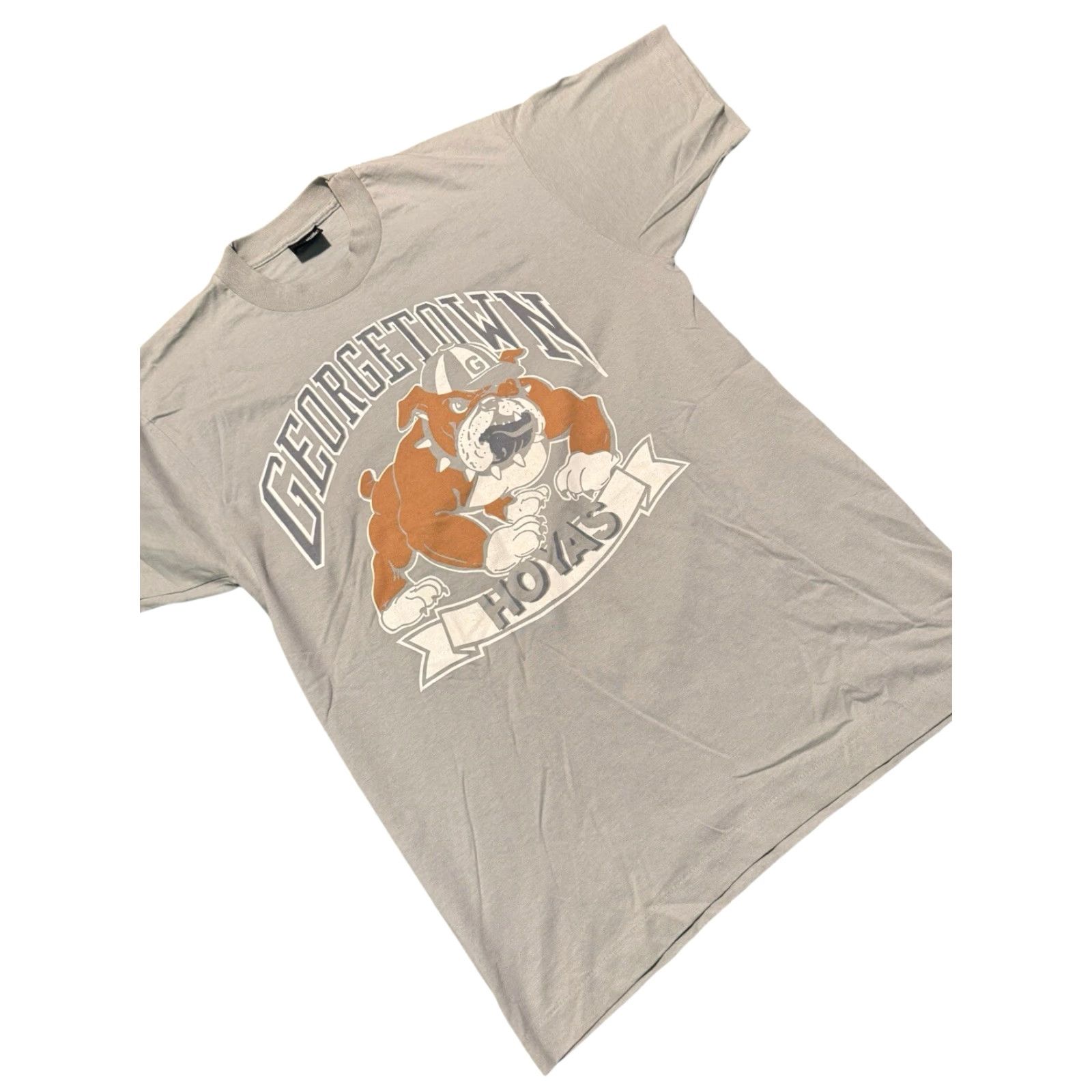 Vintage VINTAGE Georgetown Hoyas University Bulldog Single Stitch T-Shirt Gray L MEN US Shirt Size US L / EU 52-54 / 3 - 3 Thumbnail