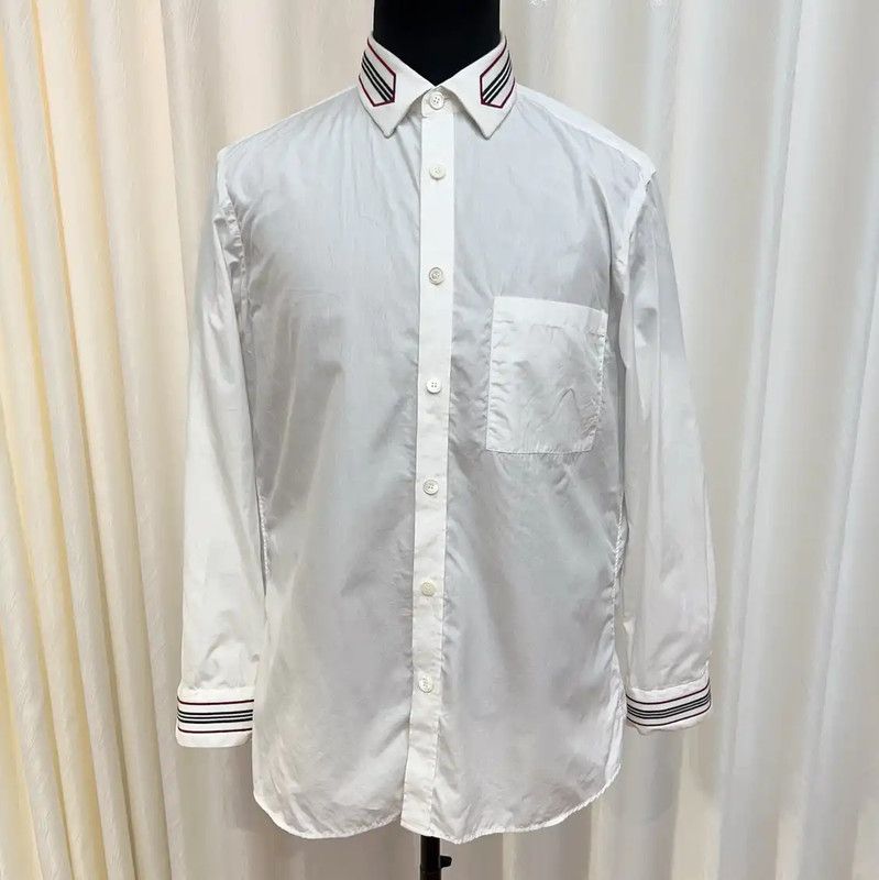 Burberry Burberry White Long Sleeve Men's Shirt Size US L / EU 52-54 / 3 - 1 Thumbnail