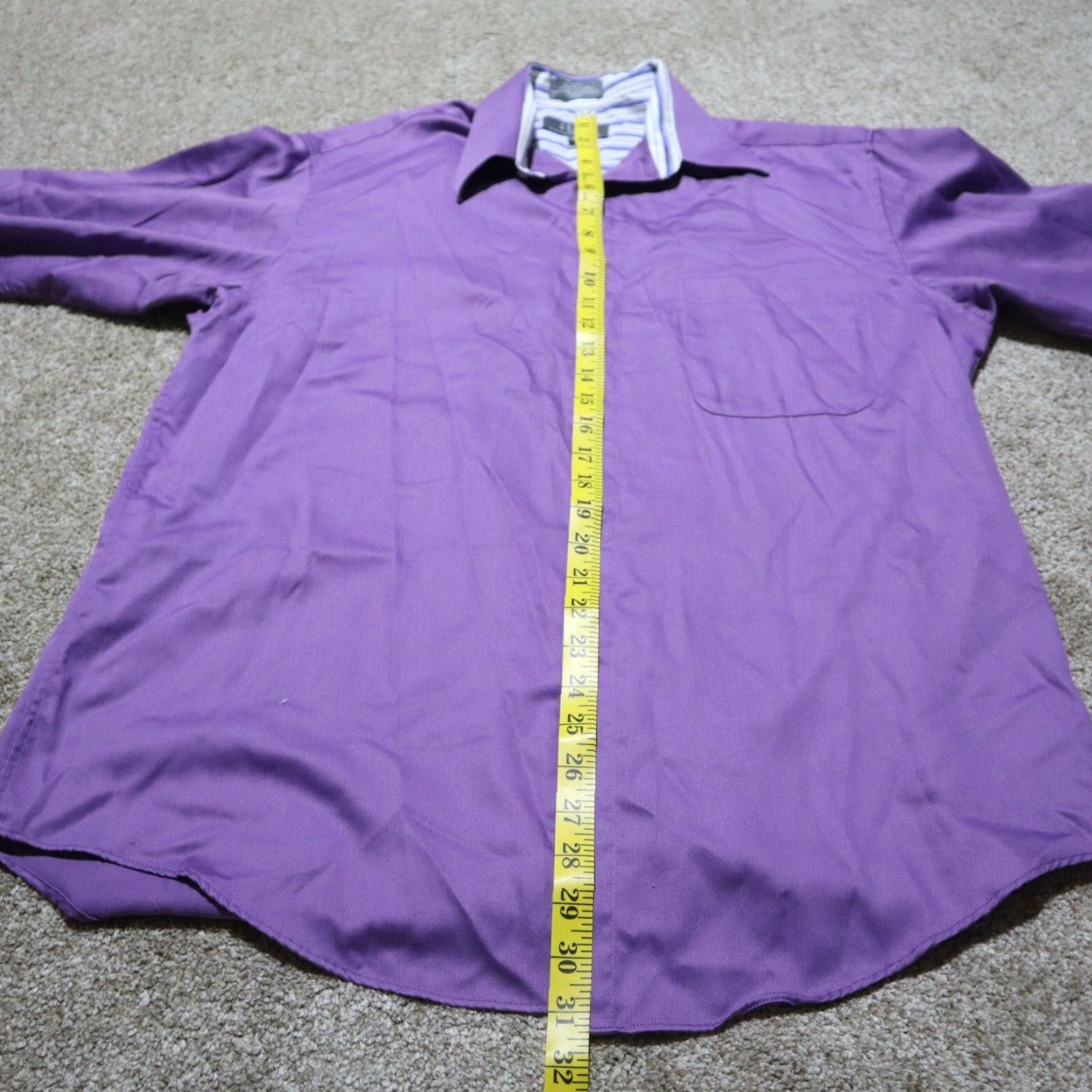 Vintage Crazy Horse Shirt Mens Regular 16 Purple Button-Down Dress Shirt 100% Cotton 32/33 Size 16 32/33 Purple Men’s Formal Shirt Size 40R - 5 Thumbnail