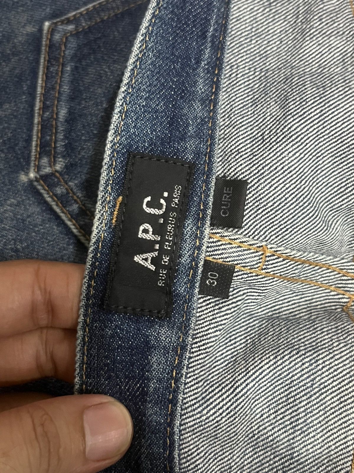 A.P.C. × Kanye West Vintage A.P.C Cure Blue Faded Washed Straight Tapered Jeans Size US 30 / EU 46 - 17 Thumbnail