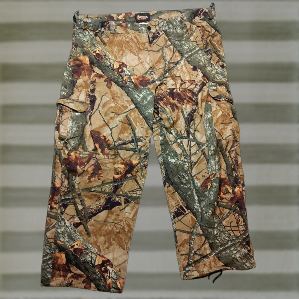 Vintage Outfitters Ridge Pants Mens 3XL Camo Fusion 3-D Cargo Hunting Cotton Zip Fly Pants Casual Workwear Travel Camouflage 3D Army Nature Mens Size US 39 - 1 Thumbnail