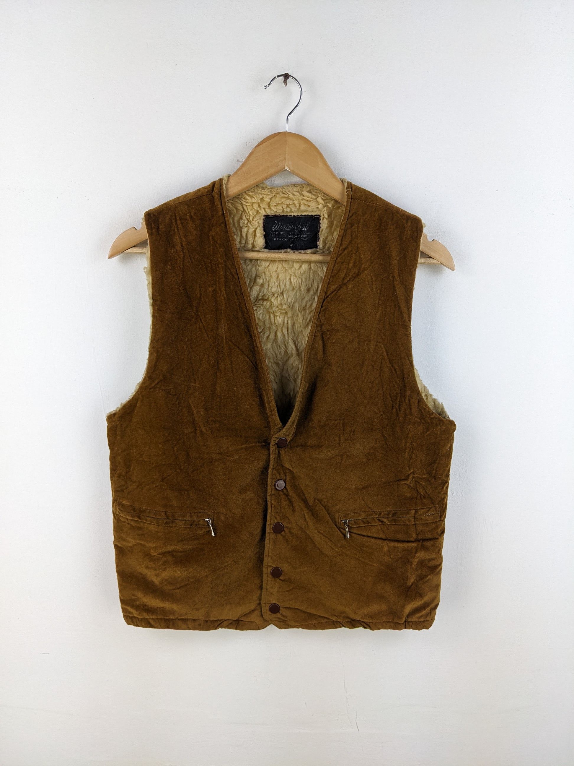 Velvet × Vintage Vintage Velvet Vest Sherpa Lined Snap Button Size US M / EU 48-50 / 2 - 1 Thumbnail