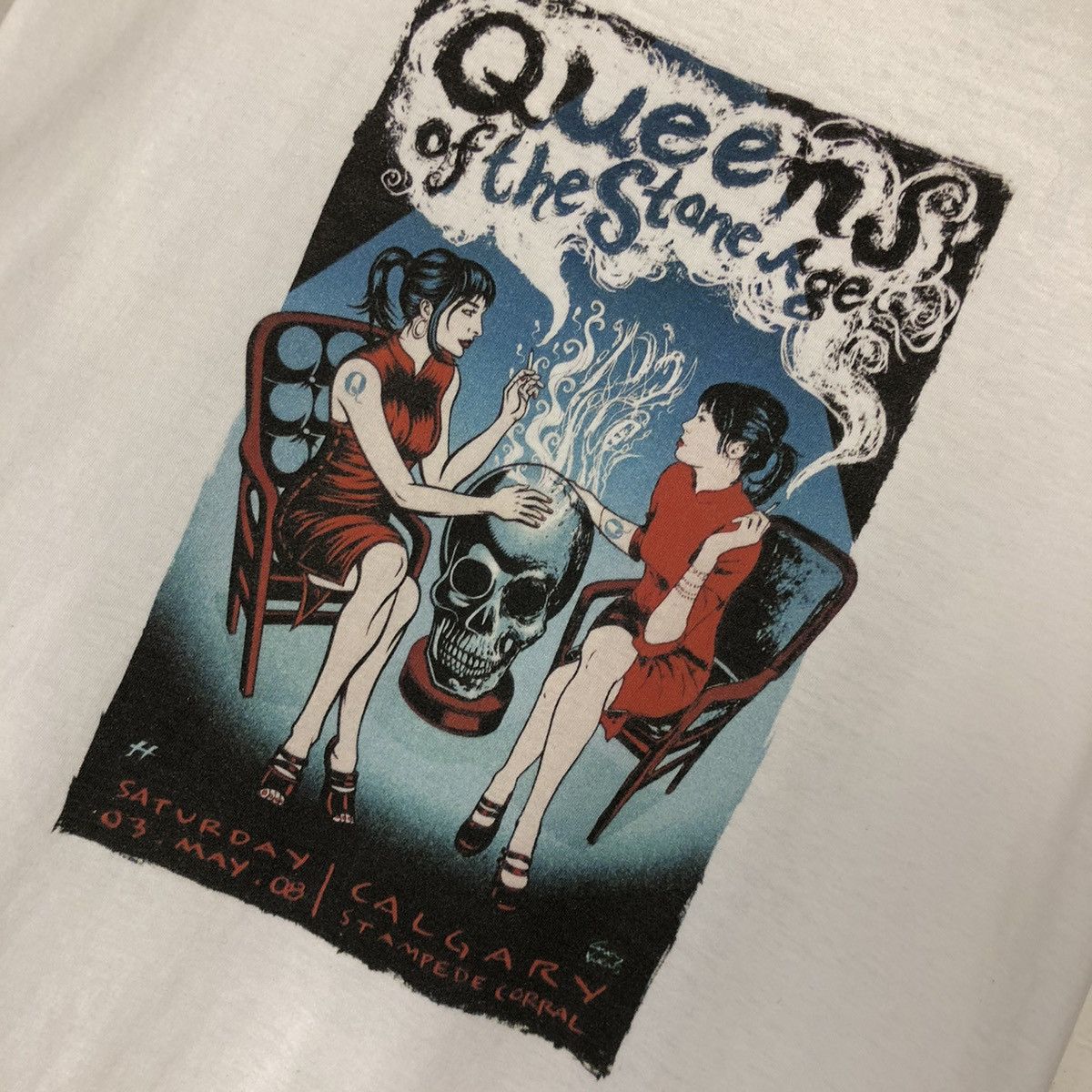 Band Tees Queens of the Stone Age 2008 vintage tee t shirt Size US XL / EU 56 / 4 - 3 Thumbnail