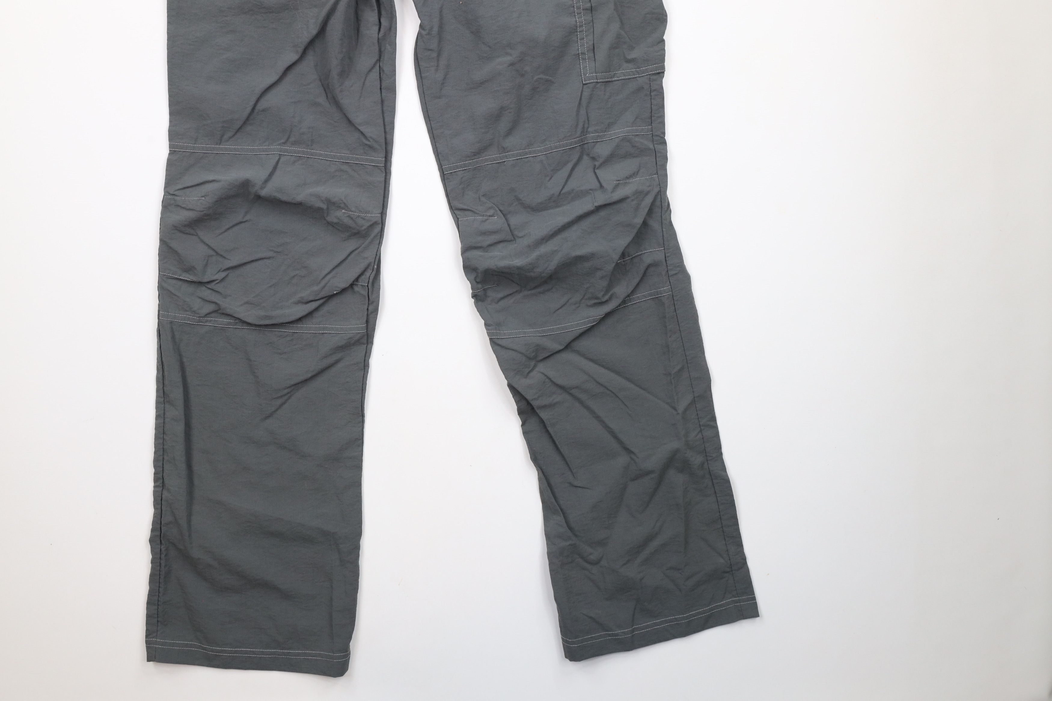 Vintage Vintage 90s Streetwear Double Knee Belted Flared Pants Gray Size US 34 / EU 50 - 4 Thumbnail