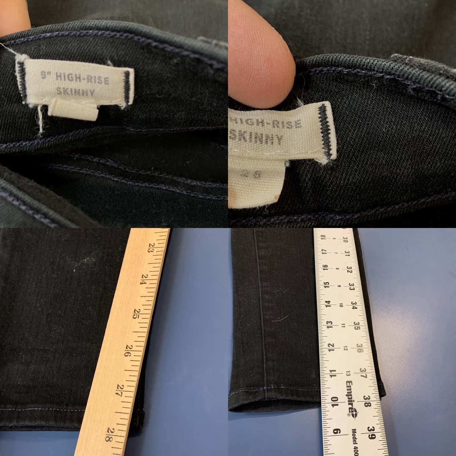 Madewell Madewell Black Denim Jeans Womens Size 28 High Rise Skinny Fit 29x28 Jeans Size 28" / US 6 / IT 42 - 10 Thumbnail