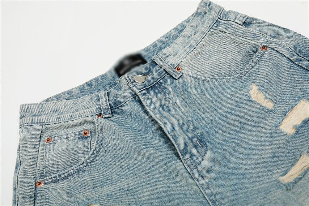 Japanese Brand × Jean Punk men's washed distressed loose ripped denim shorts Size US 32 / EU 48 - 4 Thumbnail