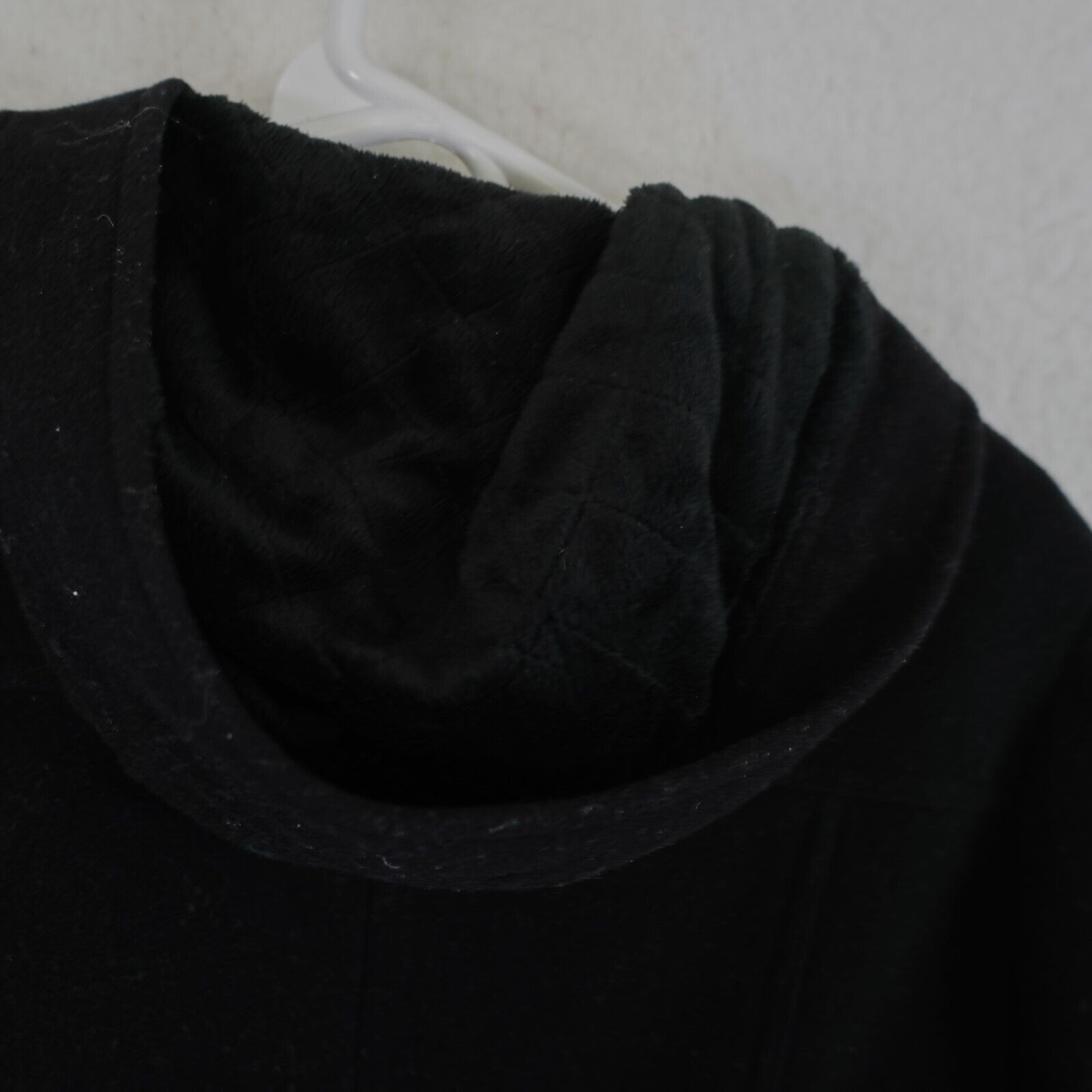 Croft & Barrow Croft & Barrow Medium Black Wool Hooded Lined Full Zip Coat Size M / US 6-8 / IT 42-44 - 6 Thumbnail