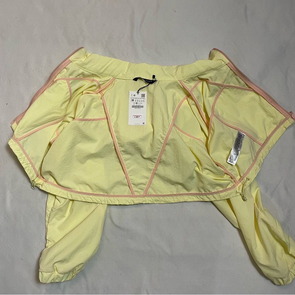 Zara NWT New Zara Yellow Cropped Jacket Windbreaker Size M Size M / US 6-8 / IT 42-44 - 7 Thumbnail