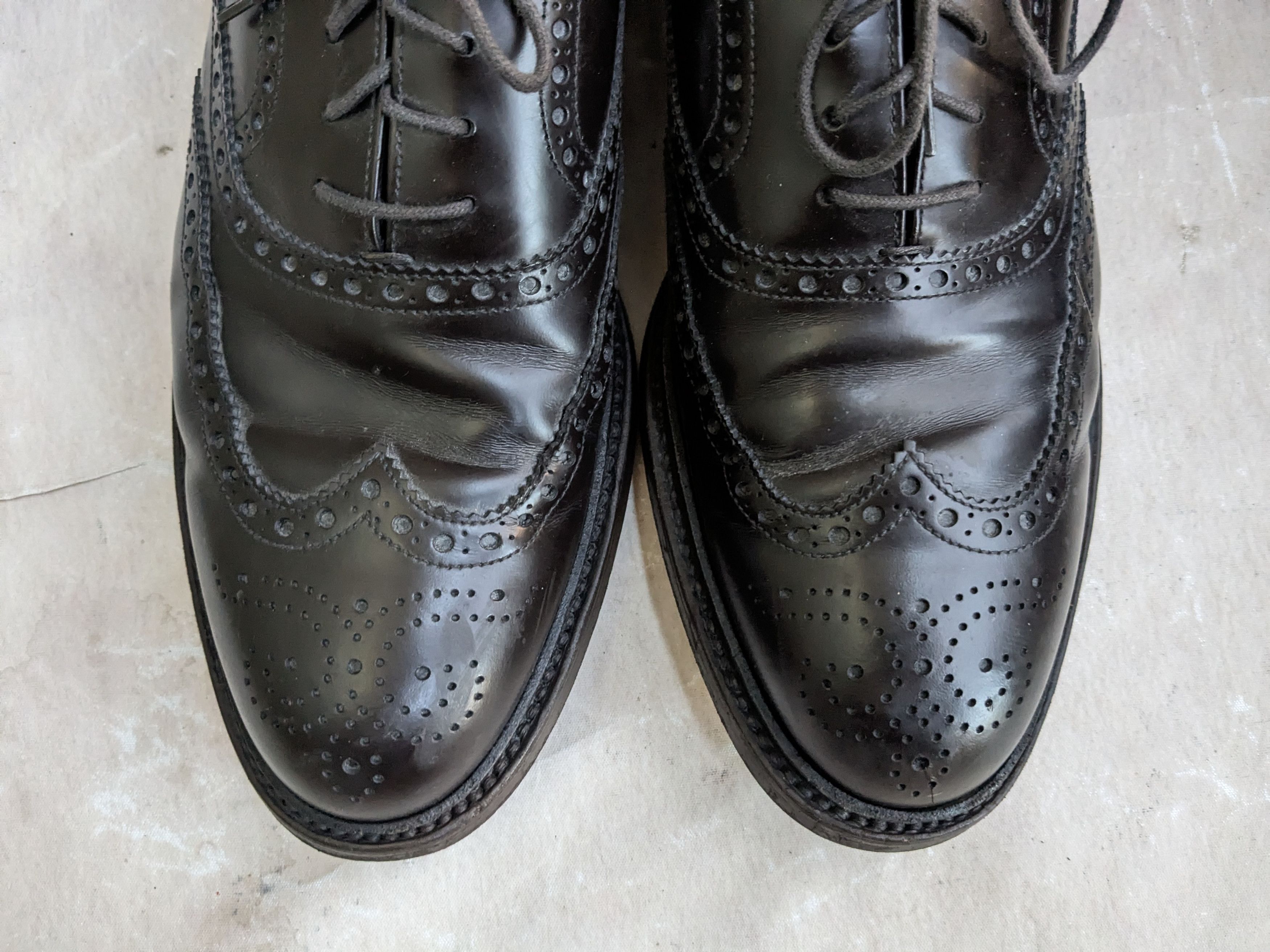Prada Prada Wingtip Brogues Dark Brown 12.5 Leather Size US 12.5 / EU 45-46 - 2 Thumbnail