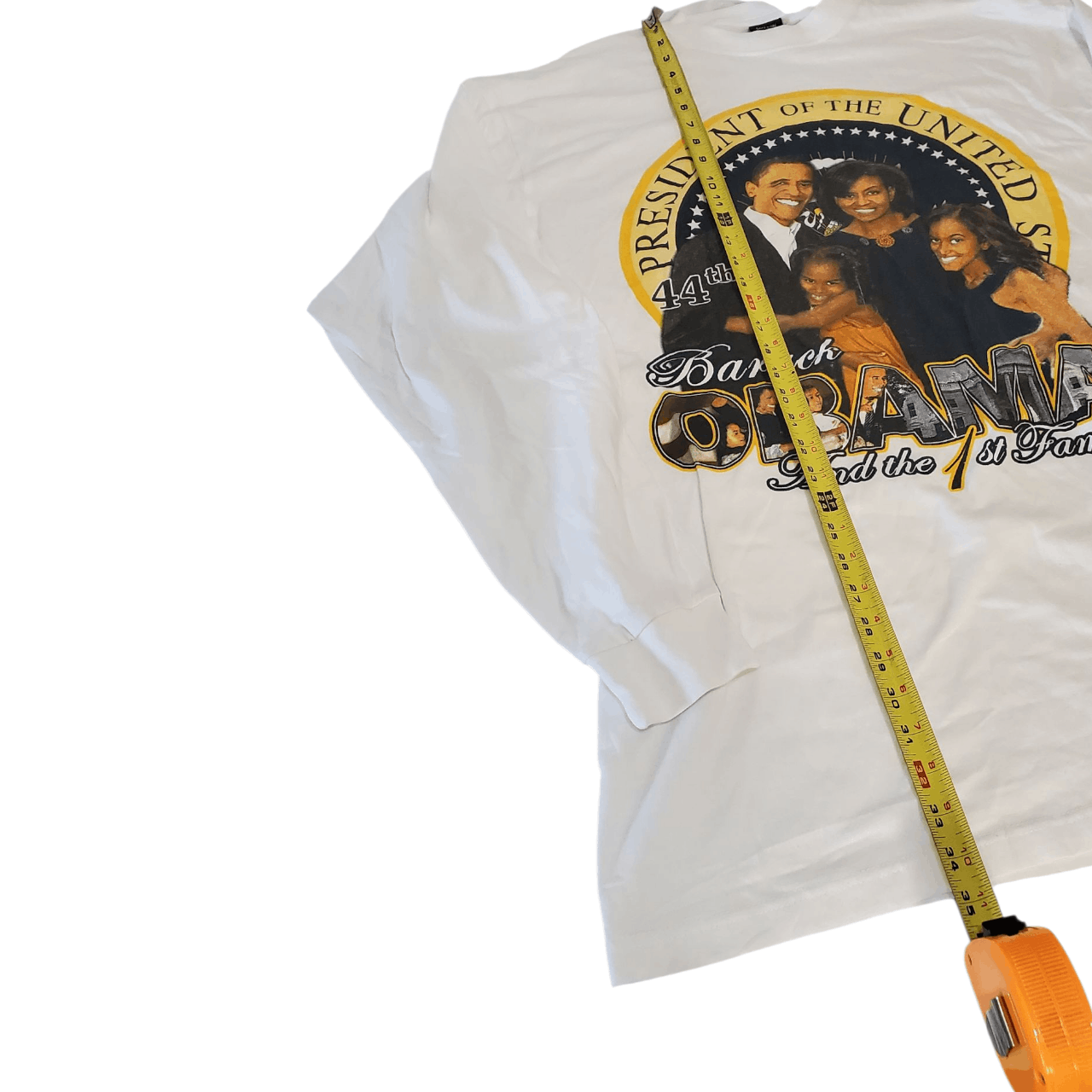 Vintage ✅️Y2K Barrack Obama and the 1st Family Longsleeve T-Shirt Size US XL / EU 56 / 4 - 6 Thumbnail
