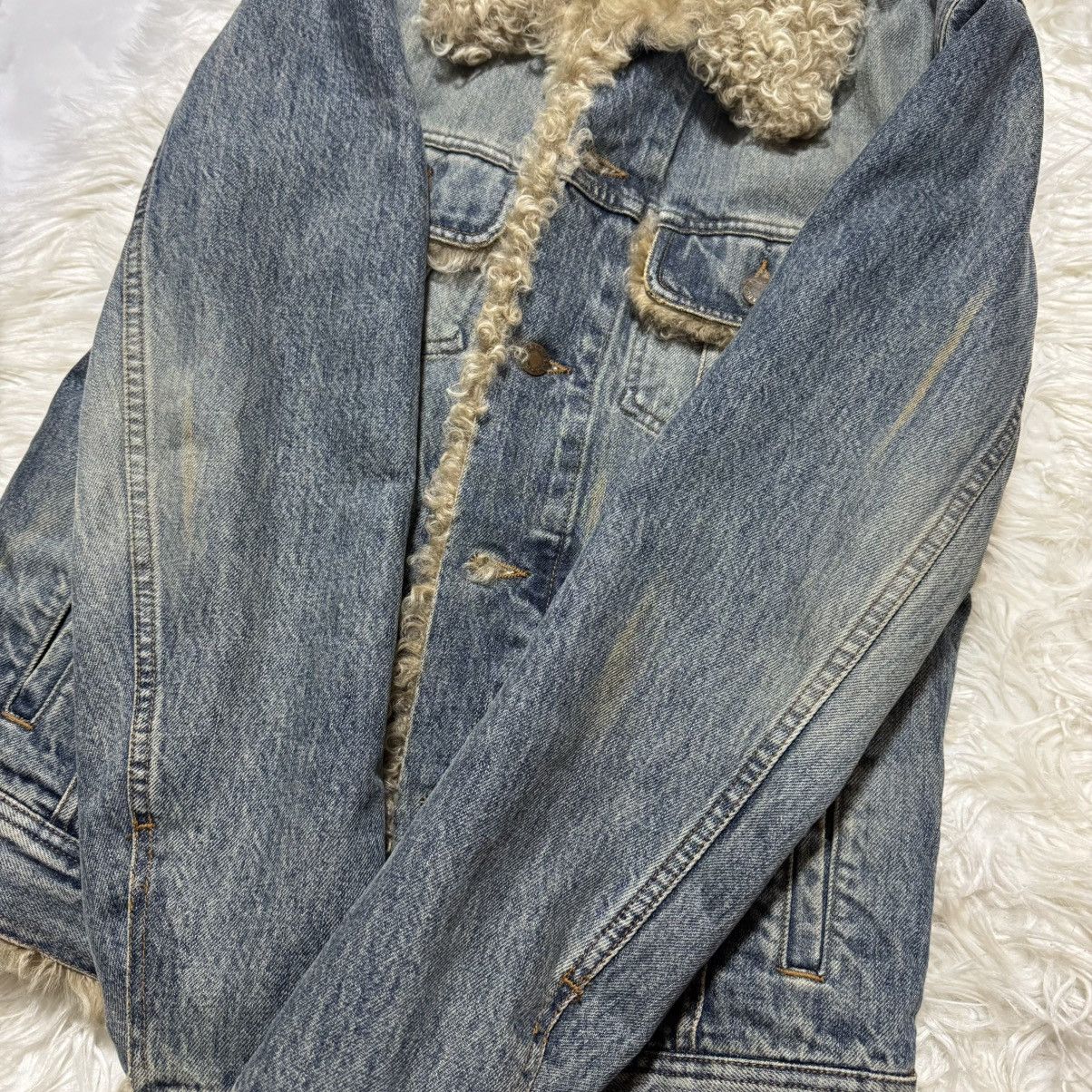 Dolce & Gabbana Dolce & Gabbana fur-lined denim blouson jacket Size US S / EU 44-46 / 1 - 19 Thumbnail