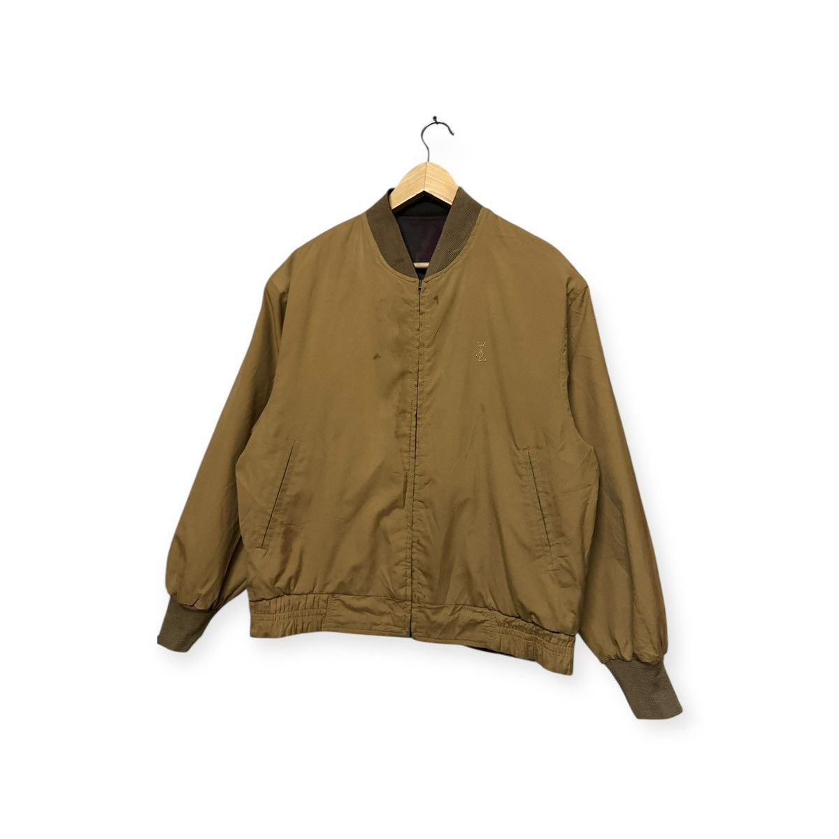 Yves Saint Laurent Vtg🔥90’s YSL PourHomme Abstract Reversible Bomber Jacket Size US M / EU 48-50 / 2 - 10 Thumbnail