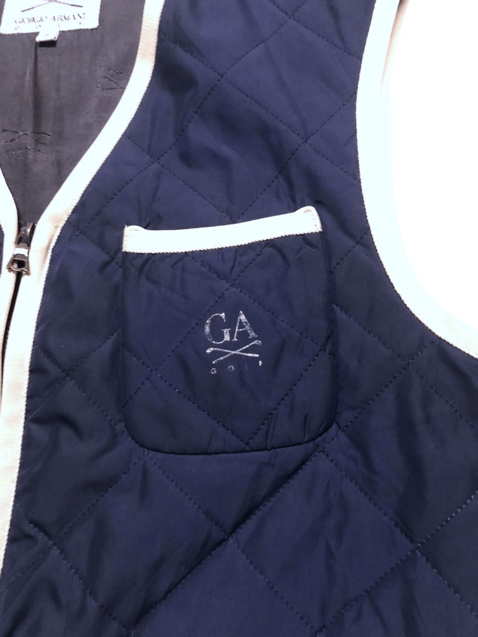 Giorgio Armani Vintage Giorgio Armani Golf Quilted Vest Riri Zipper Size US S / EU 44-46 / 1 - 12 Thumbnail