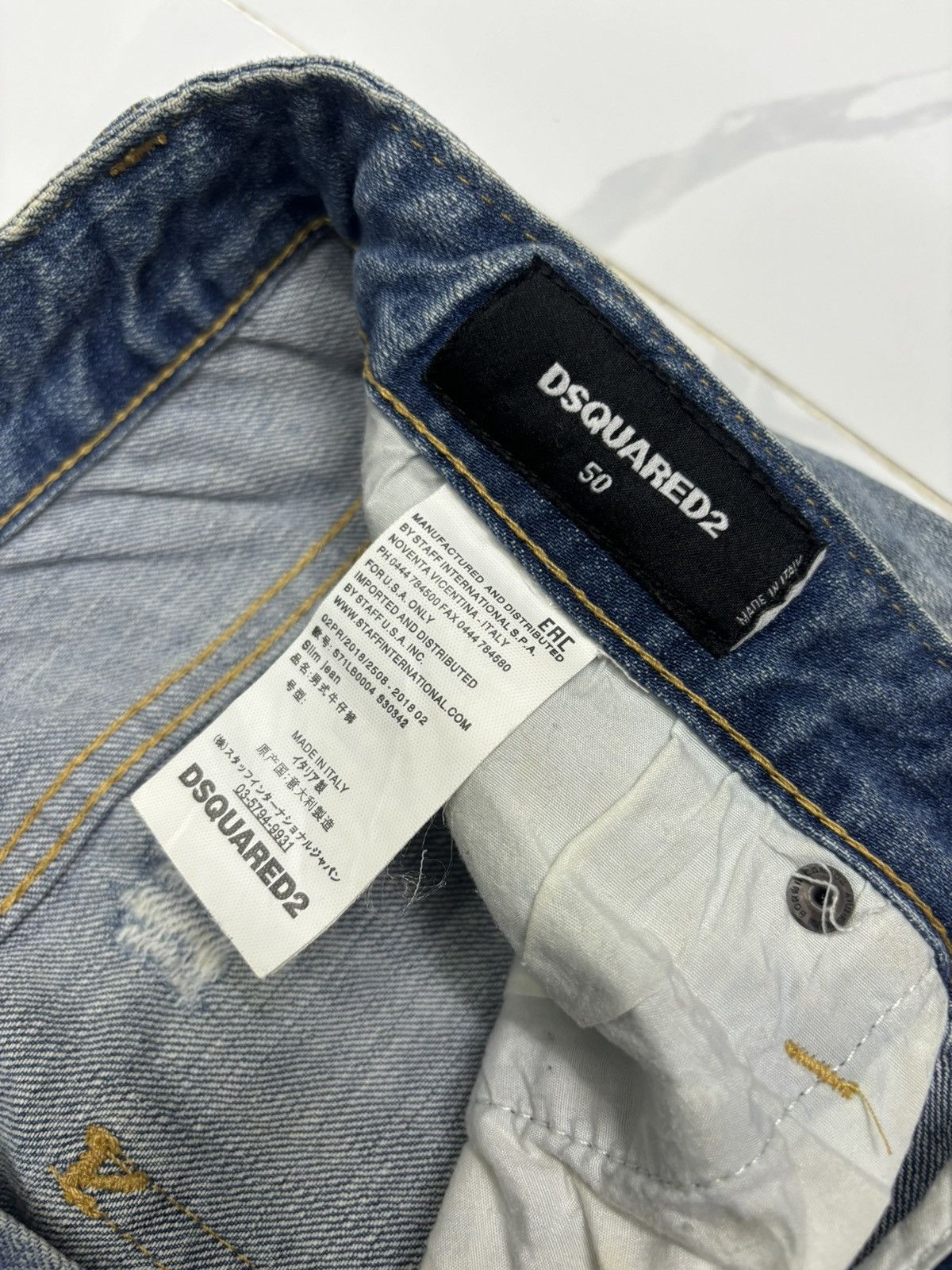 Dsquared2 DSQUARED2 🇮🇹 PUNK DISTRESSED DENIM ROCKSTAR JEANS Size US 34 / EU 50 - 11 Thumbnail
