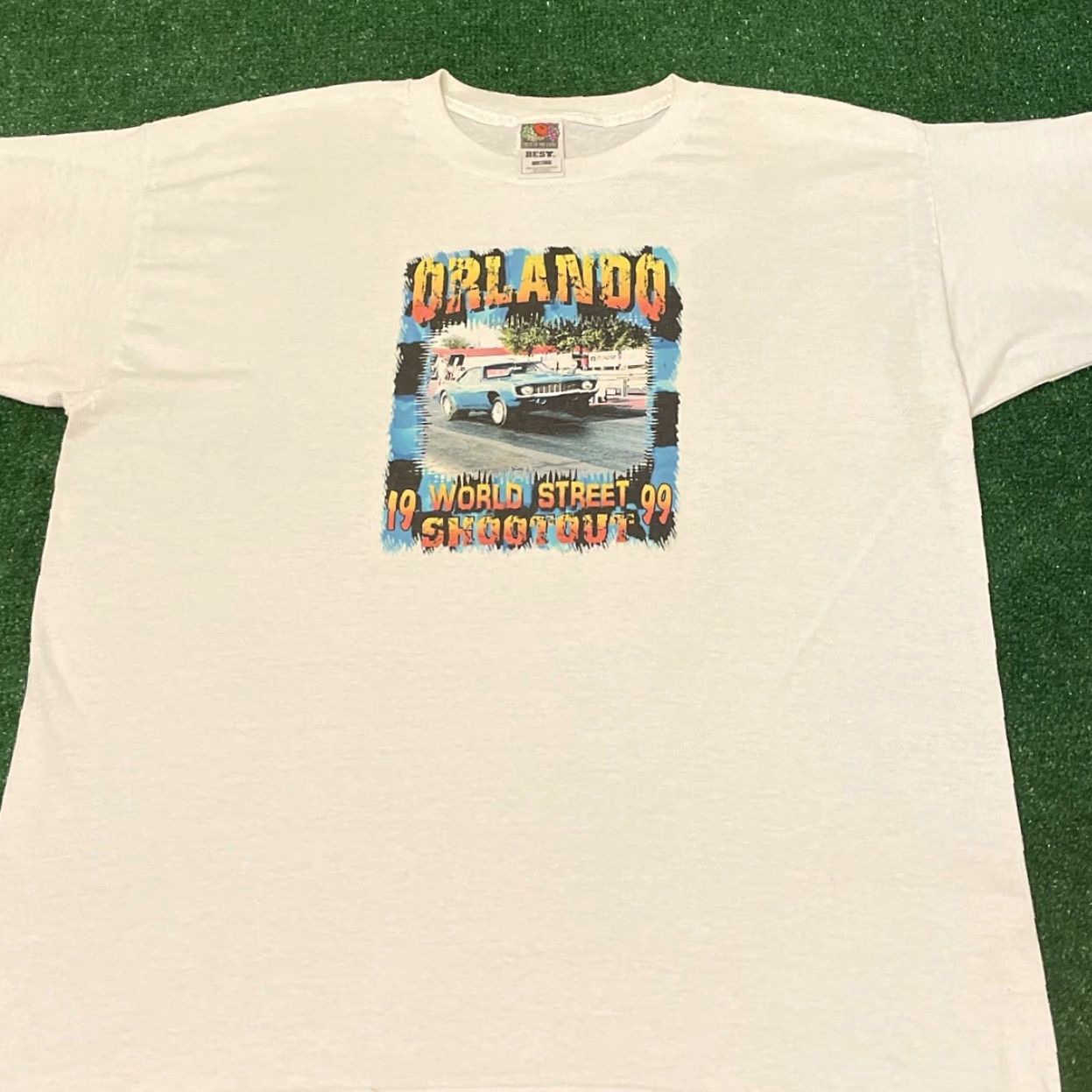 Vintage VINTAGE 90s Hot Rod Drag Street Racing Orlando Shoot Out Shirt XL Men White NASCAR 1999 Size US XL / EU 56 / 4 - 3 Thumbnail
