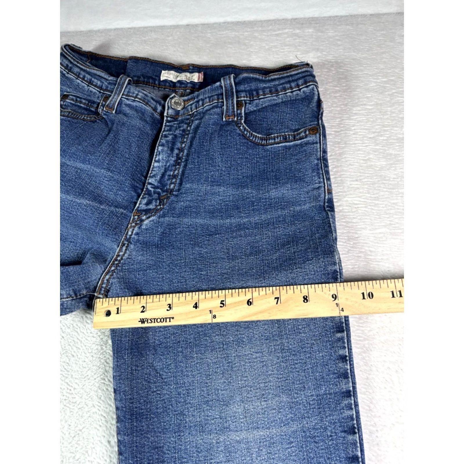 Levi's Levi's 512 Jeans Women's Slim Straight Blue Cotton Denim 8 Regular Button Zipper 5-Pocket Design Size 30" / US 8 / IT 44 - 6 Thumbnail