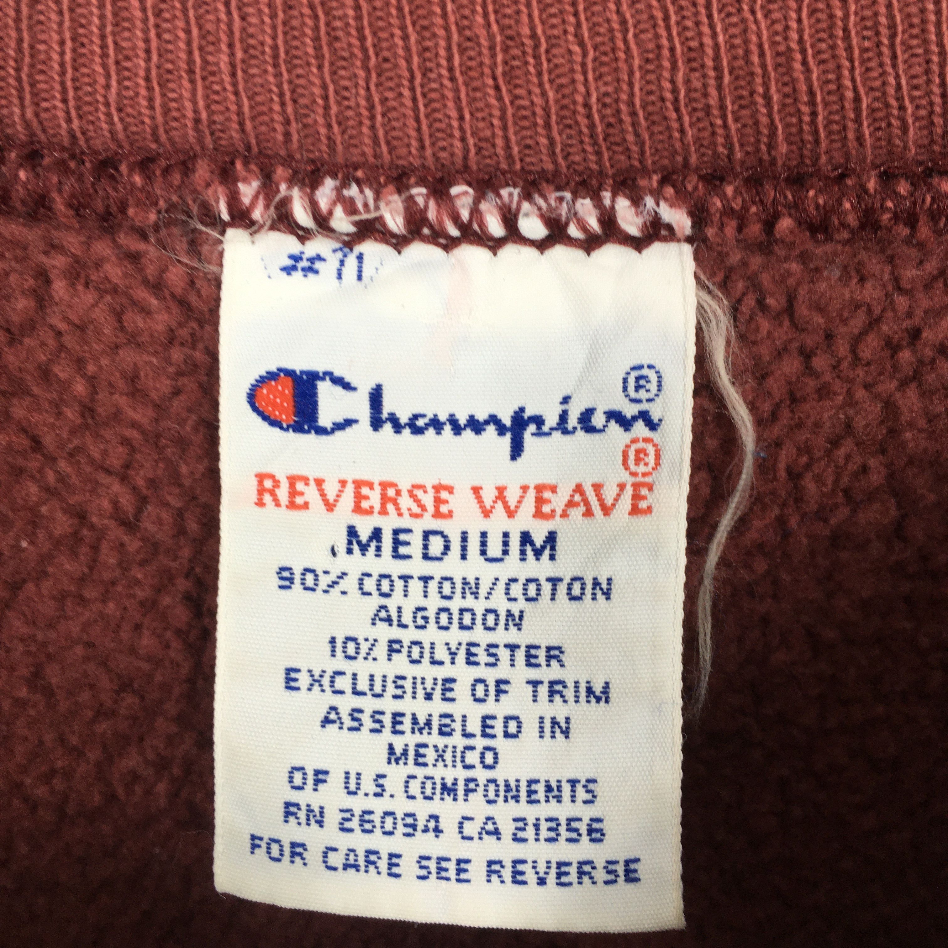 Champion × Vintage Vintage 1980s Champion Reverse Weave Red Sweatshirt Medium Size US M / EU 48-50 / 2 - 6 Thumbnail