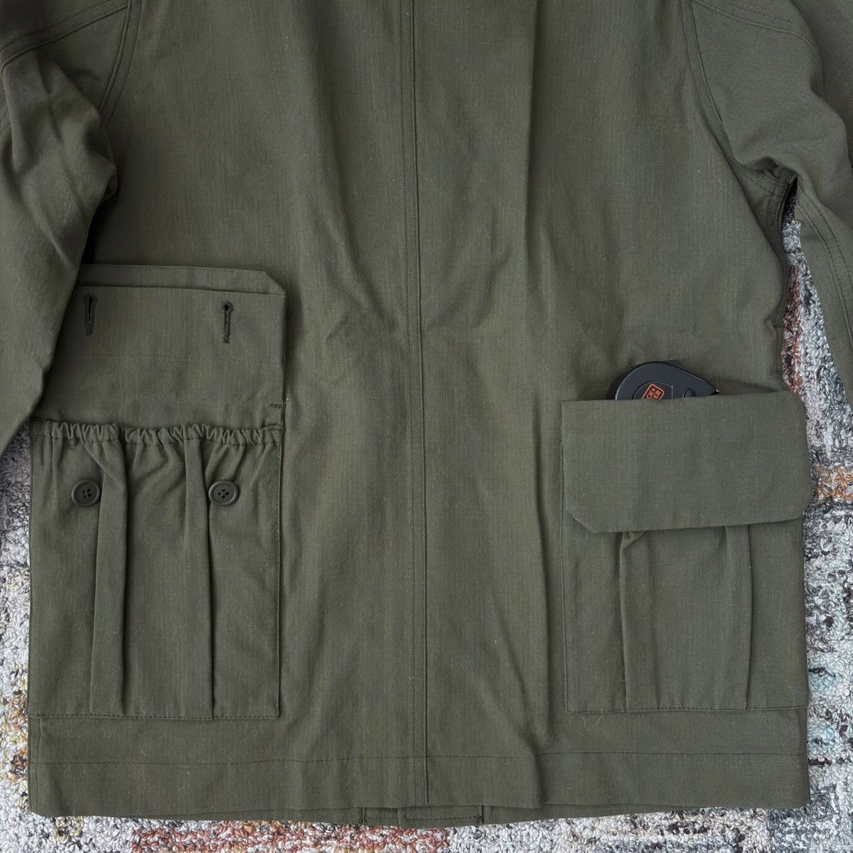 Snow Peak Takibi jacket olive khaki chore work coverall Barbour waxed Size US S / EU 44-46 / 1 - 7 Thumbnail