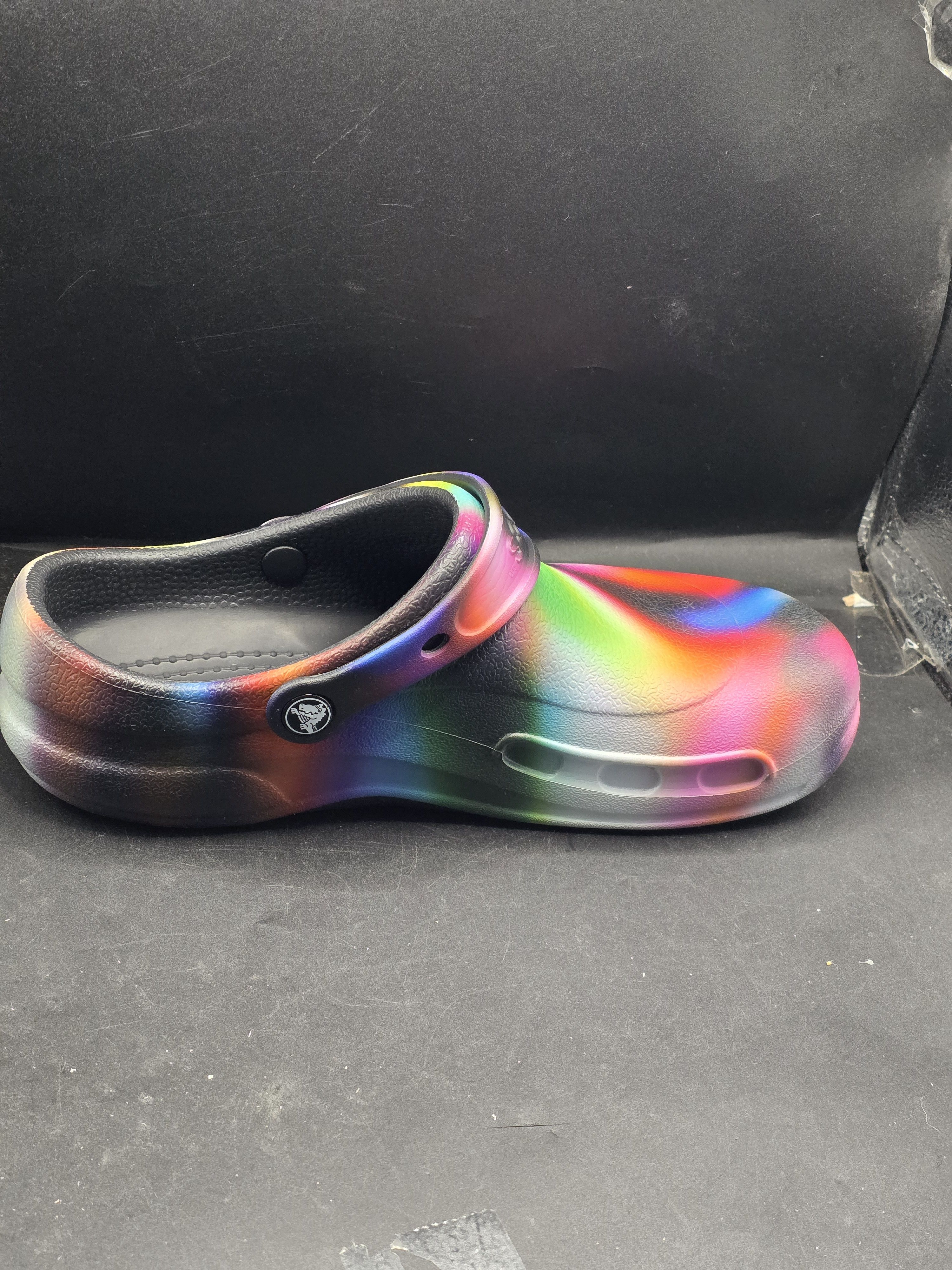 Crocs Authentic Crocs Rainbow Tie Dye Clogs Black Multicolor Size US 10 / IT 40 - 3 Thumbnail