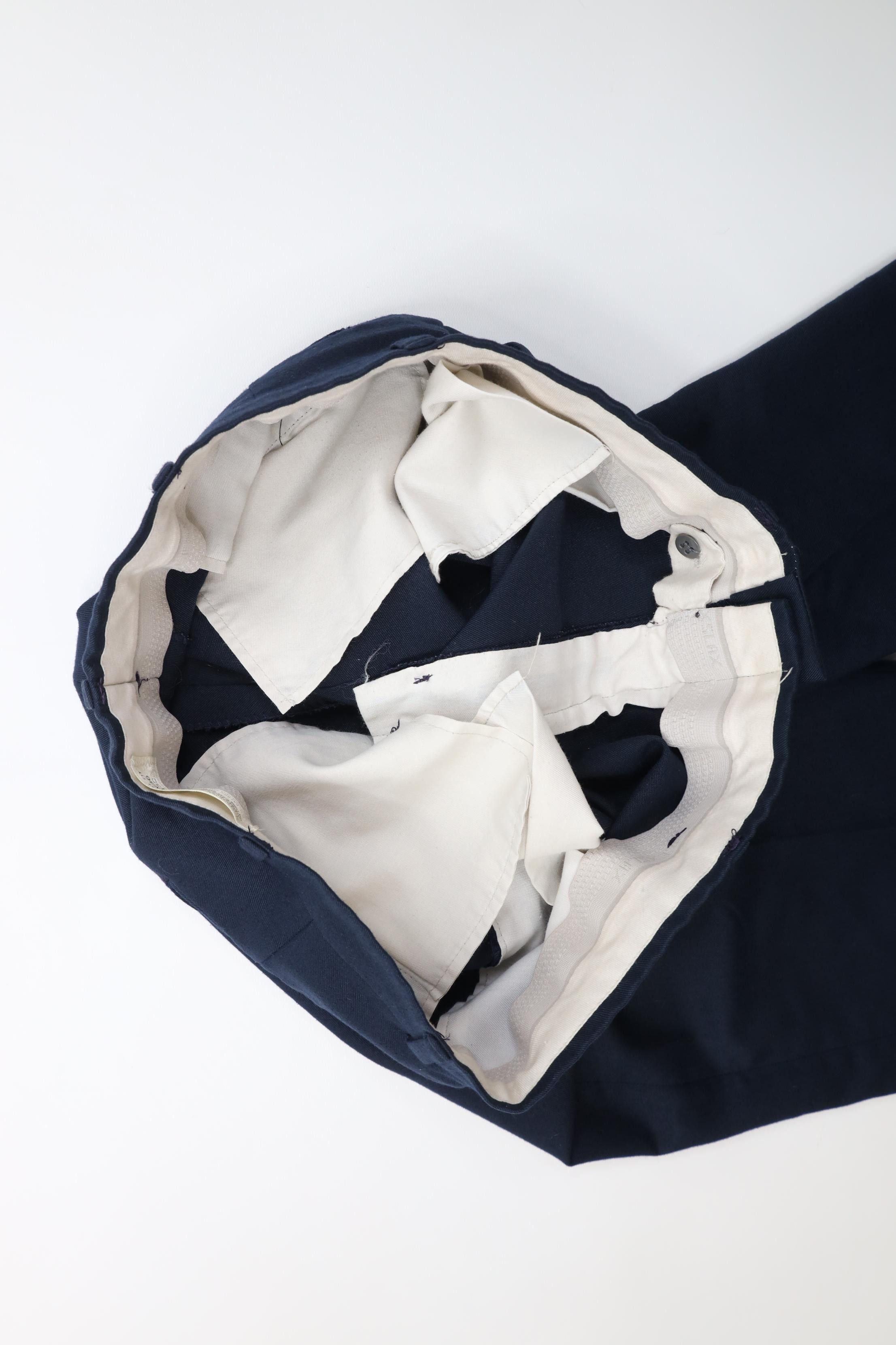 Vintage Vintage 70s Streetwear Wide Leg Chino Pants Navy Blue USA Size US 36 / EU 52 - 9 Thumbnail