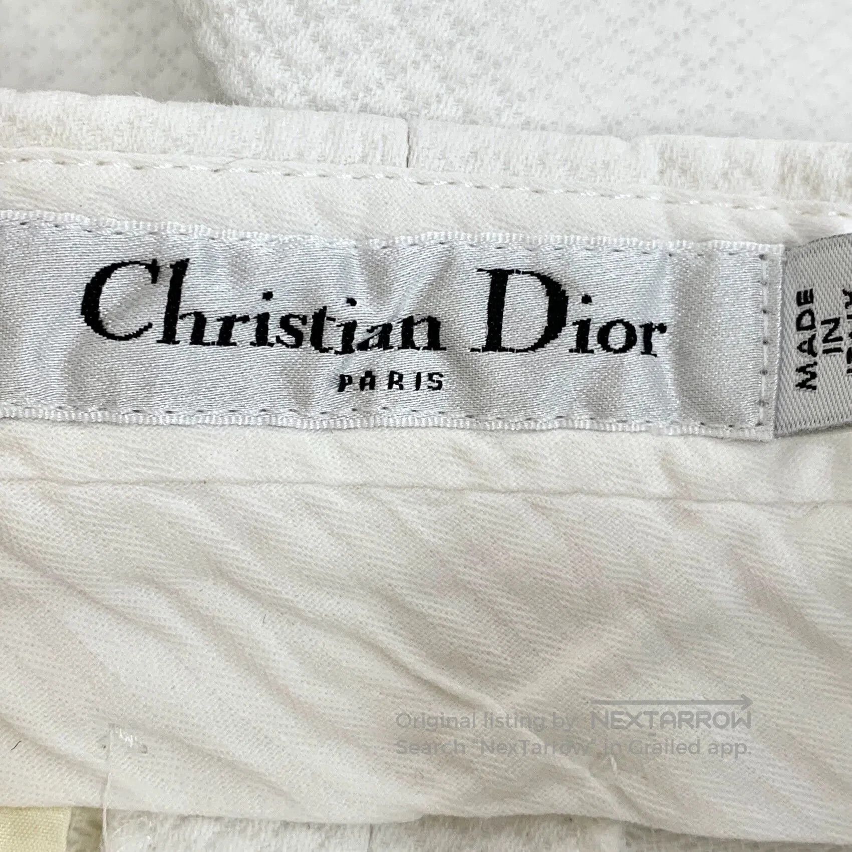 Dior dior white cotton wide-leg jeans. Size US 38 / EU 54 - 5 Thumbnail