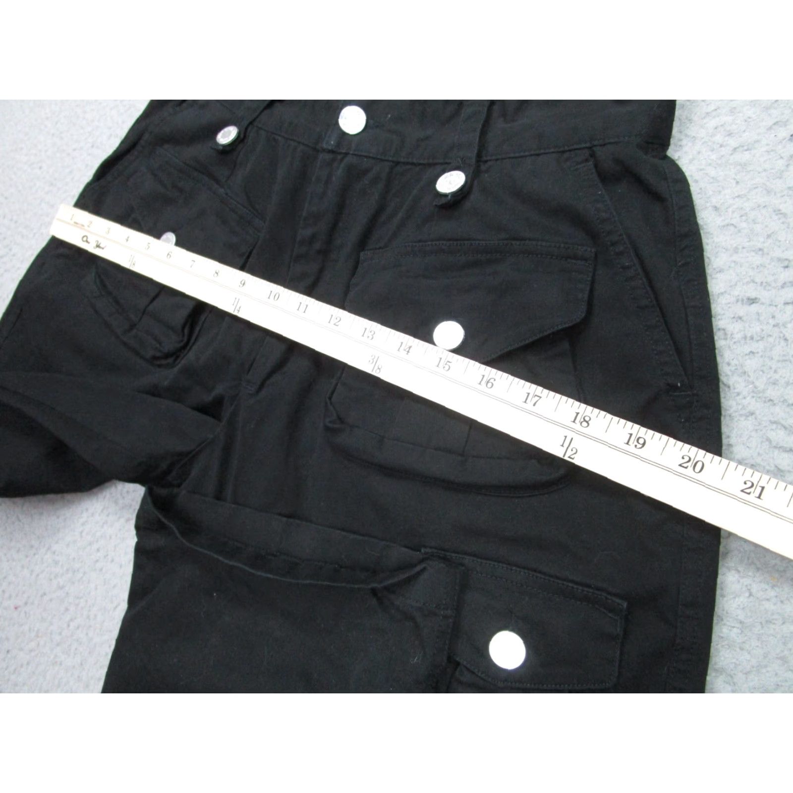 Vintage With Jean Women's Black Cargo Pants Small Regular Fit Mid Rise Size 28" / US 6 / IT 42 - 7 Thumbnail