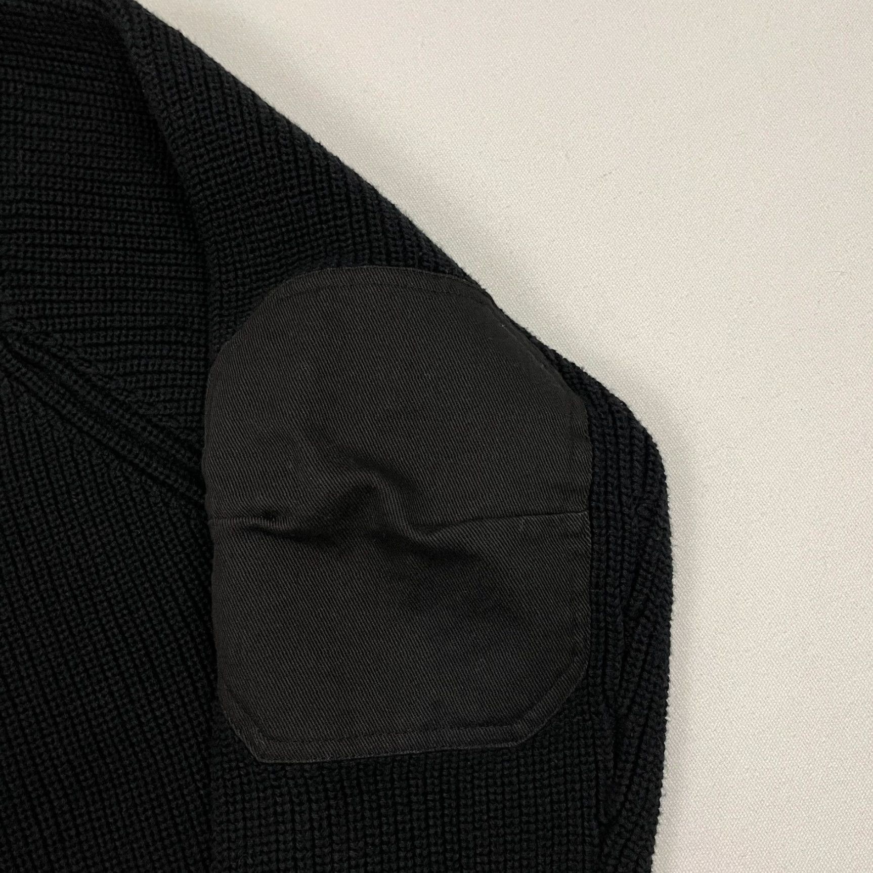 Orvis Orvis Sweater Mens M Black Heavy Knit Elbow Pad Commando Henley Shawl Pullover Size US M / EU 48-50 / 2 - 3 Thumbnail