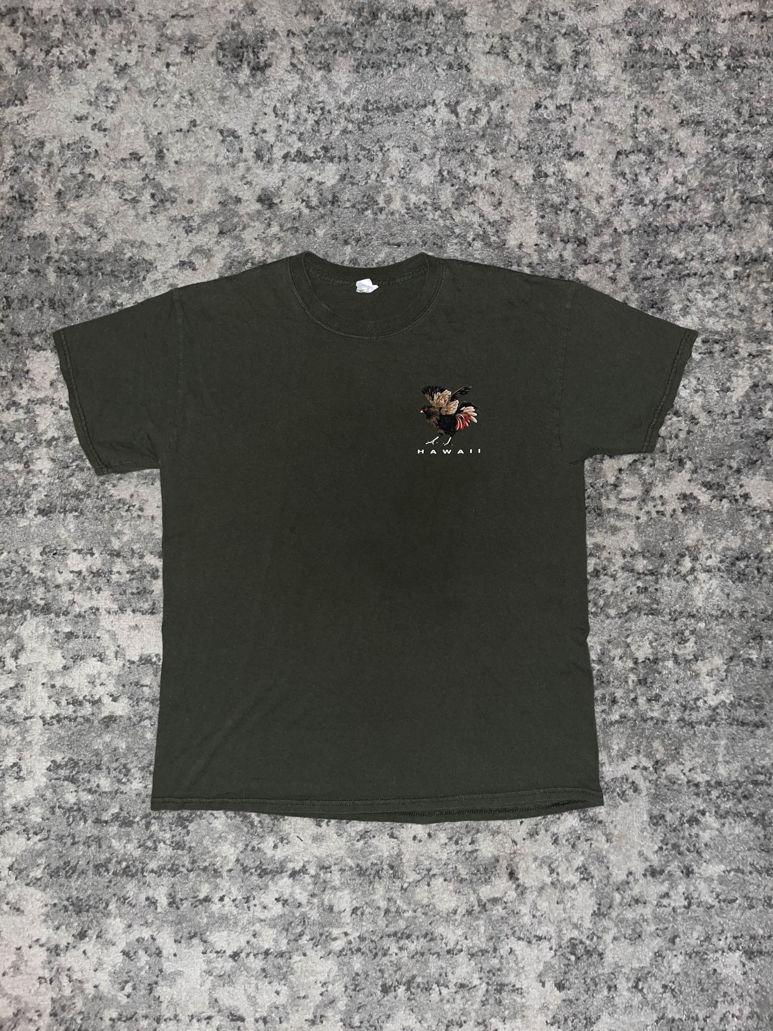 Vintage Funny Y2K Born To Be Warrior Hawaii Chicken Shirt Size US L / EU 52-54 / 3 - 4 Thumbnail