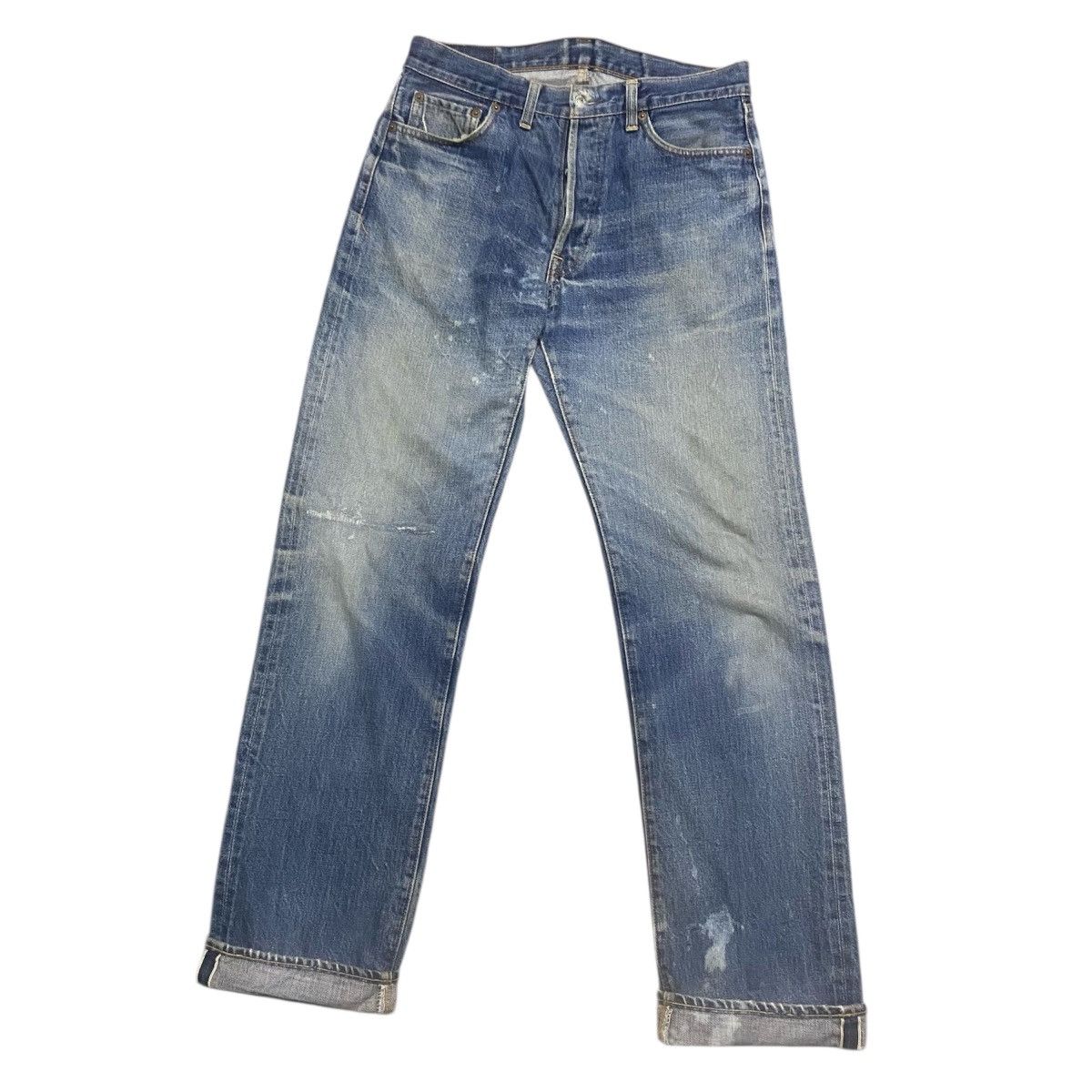 Denime ‼️LAST DROP‼️Denime Lot178 Selvedge Faded Distressed Denim Size US 31 - 1 Thumbnail