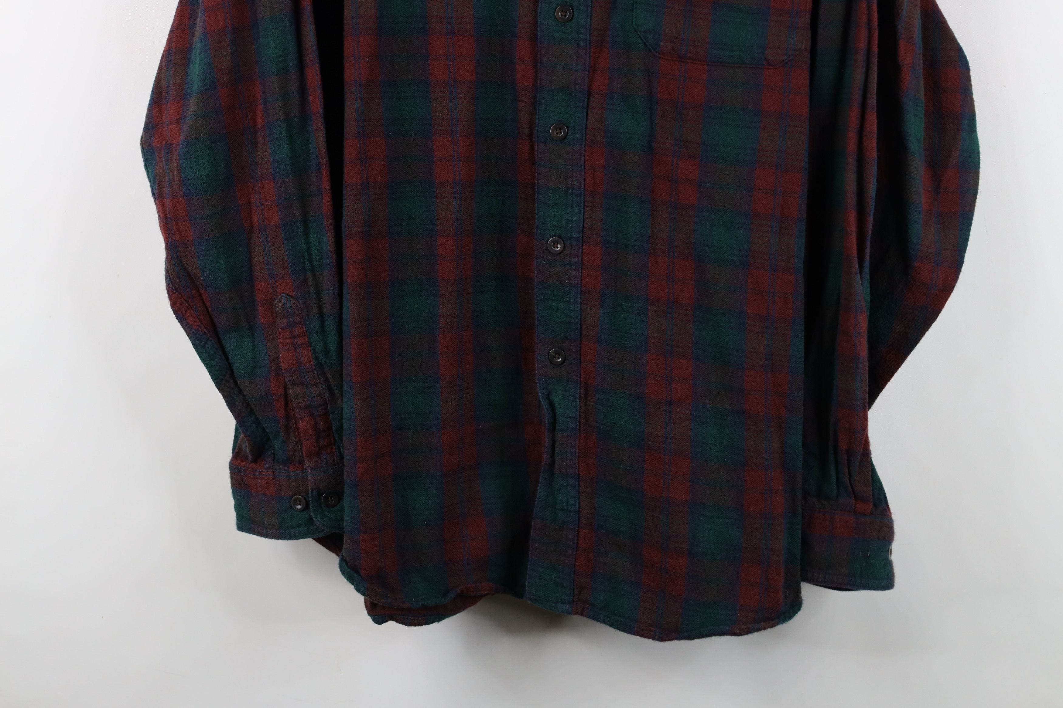 L.L. Bean Vintage 90s LL Bean Flannel Collared Button Down Shirt Plaid Size US L / EU 52-54 / 3 - 3 Thumbnail